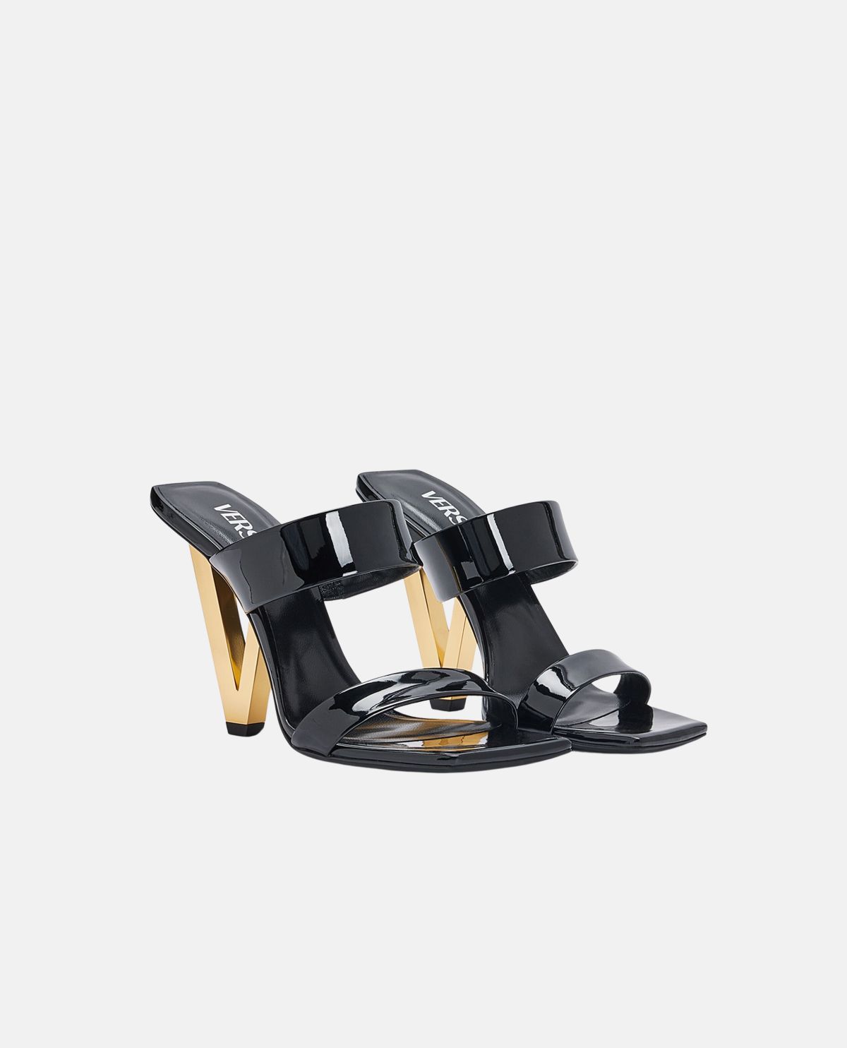 Giày sandal cao gót da bóng V2025 85