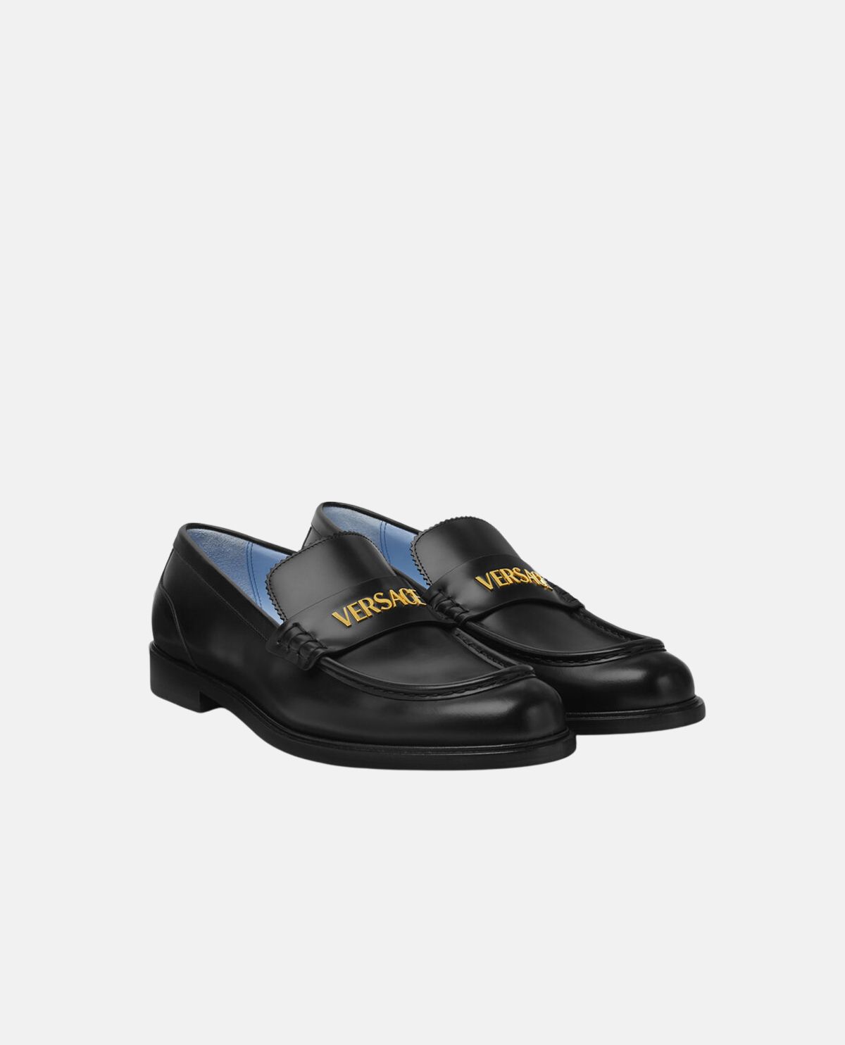 Giày loafer phối logo