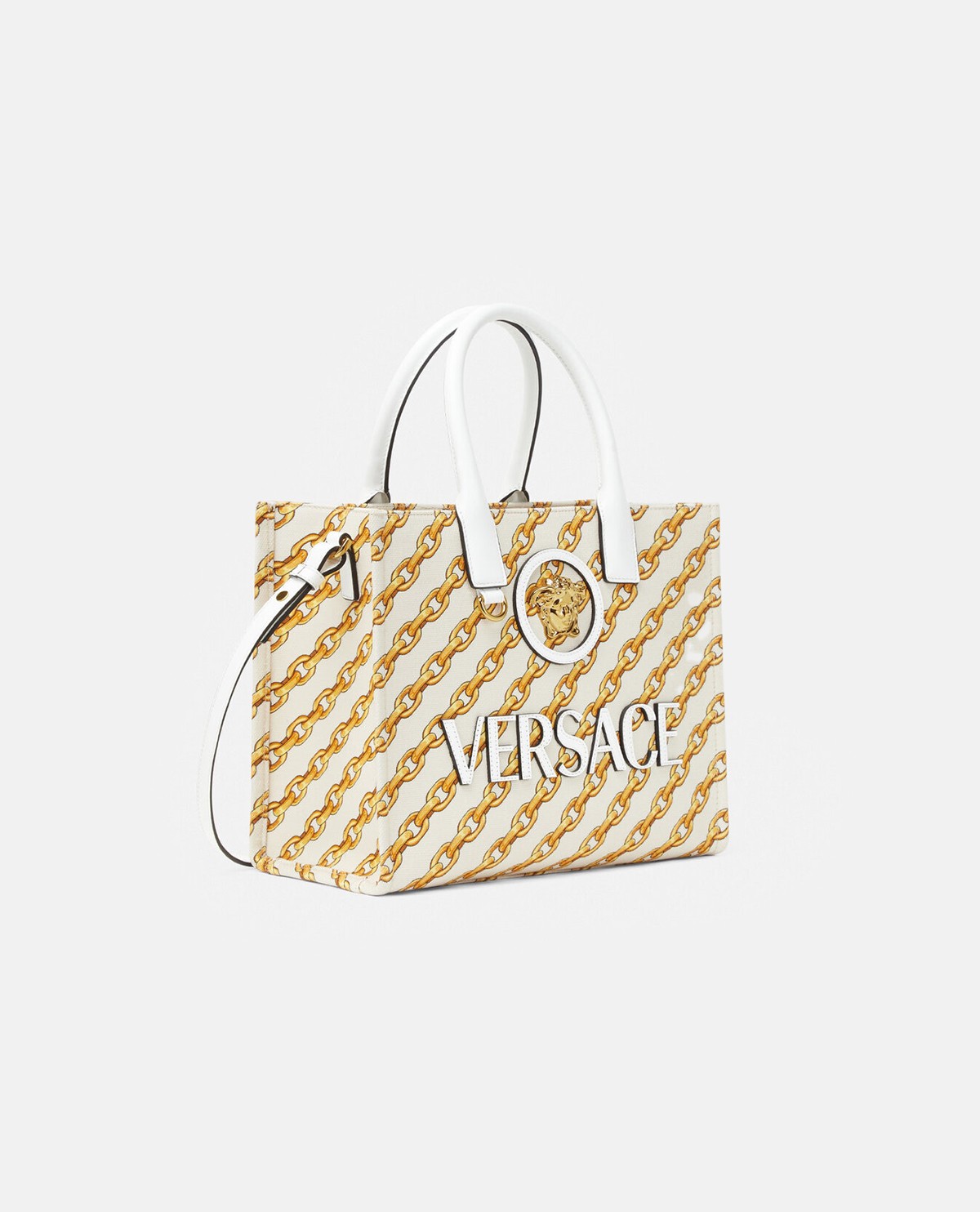 Túi tote Chain Stripes La Medusa cỡ nhỏ