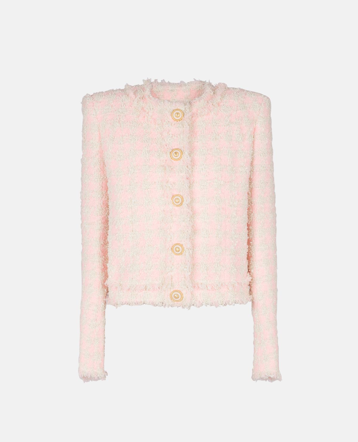 Áo khoác tweed phối hàng khuy