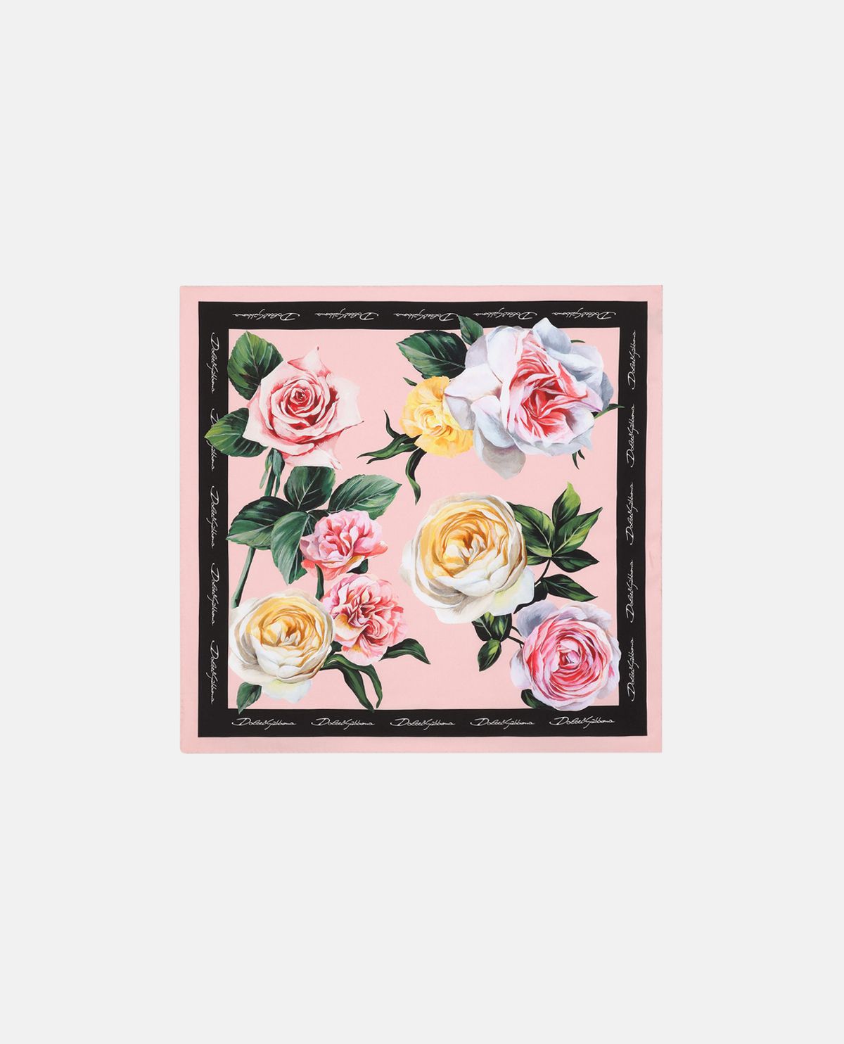 Khăn lụa vuông họa tiết hoa 70 x 70 cm
