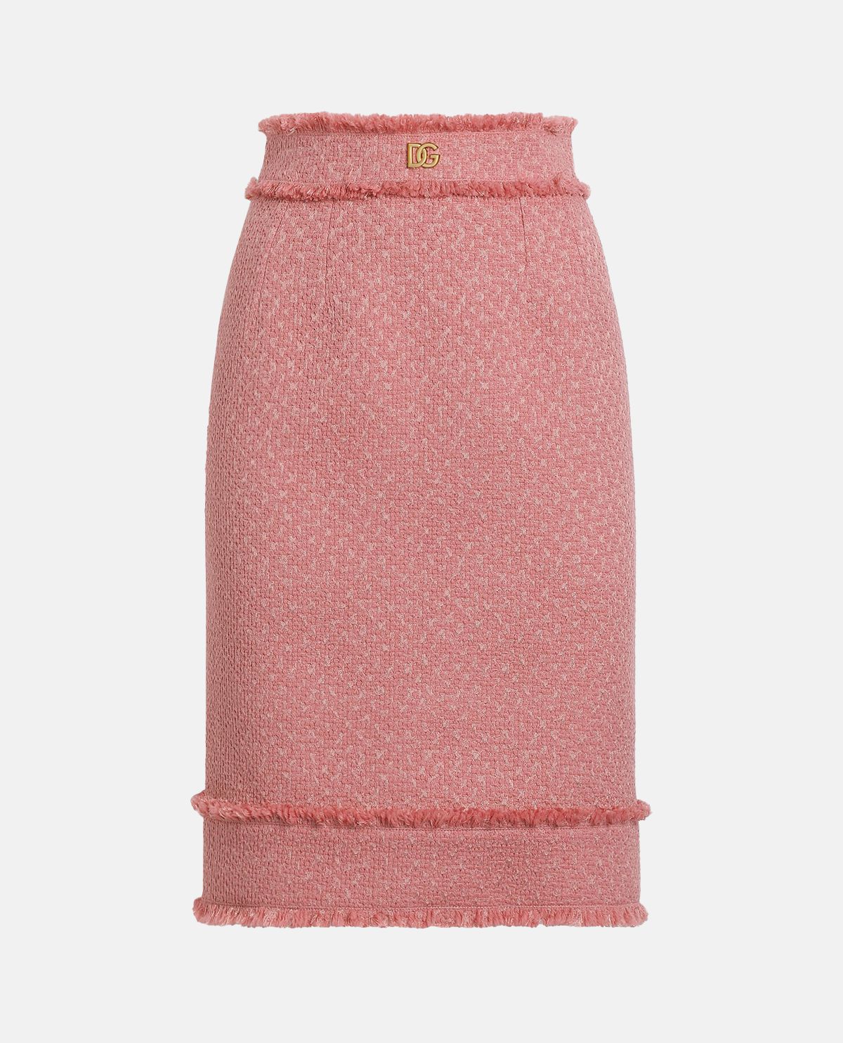 Chân váy tweed phối logo DG