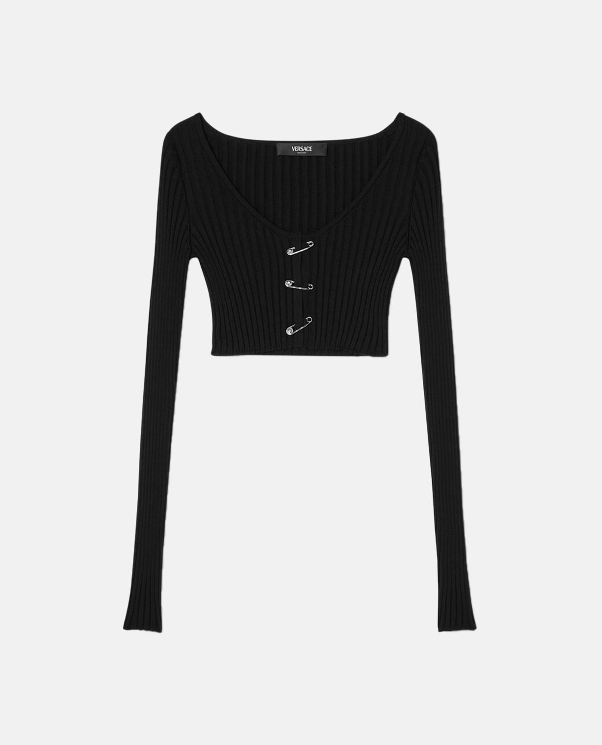 Áo cardigan dáng crop Safety Pin