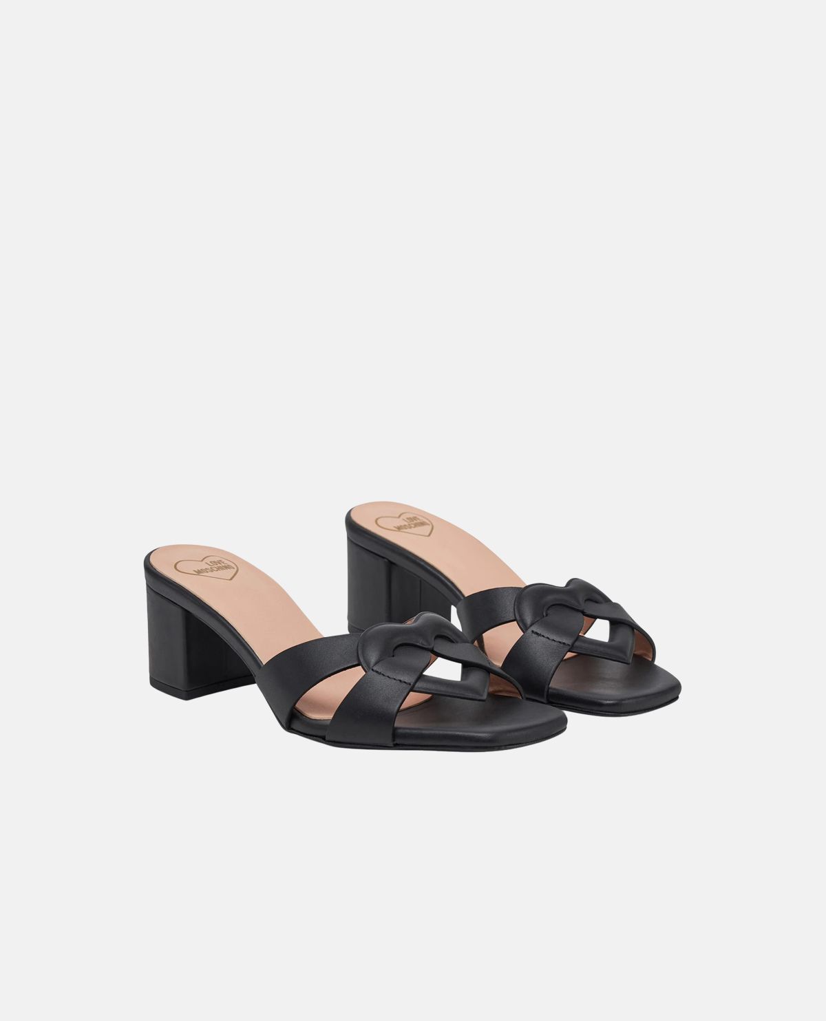 Giày sandal da phối quai trái tim