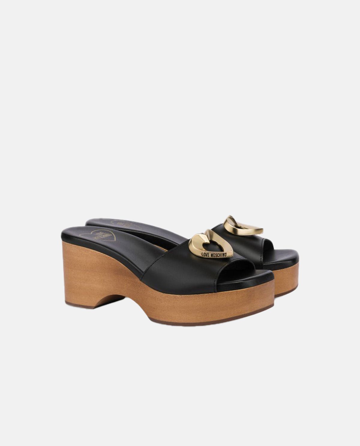 Giày sandal đế xuồng phối trái tim