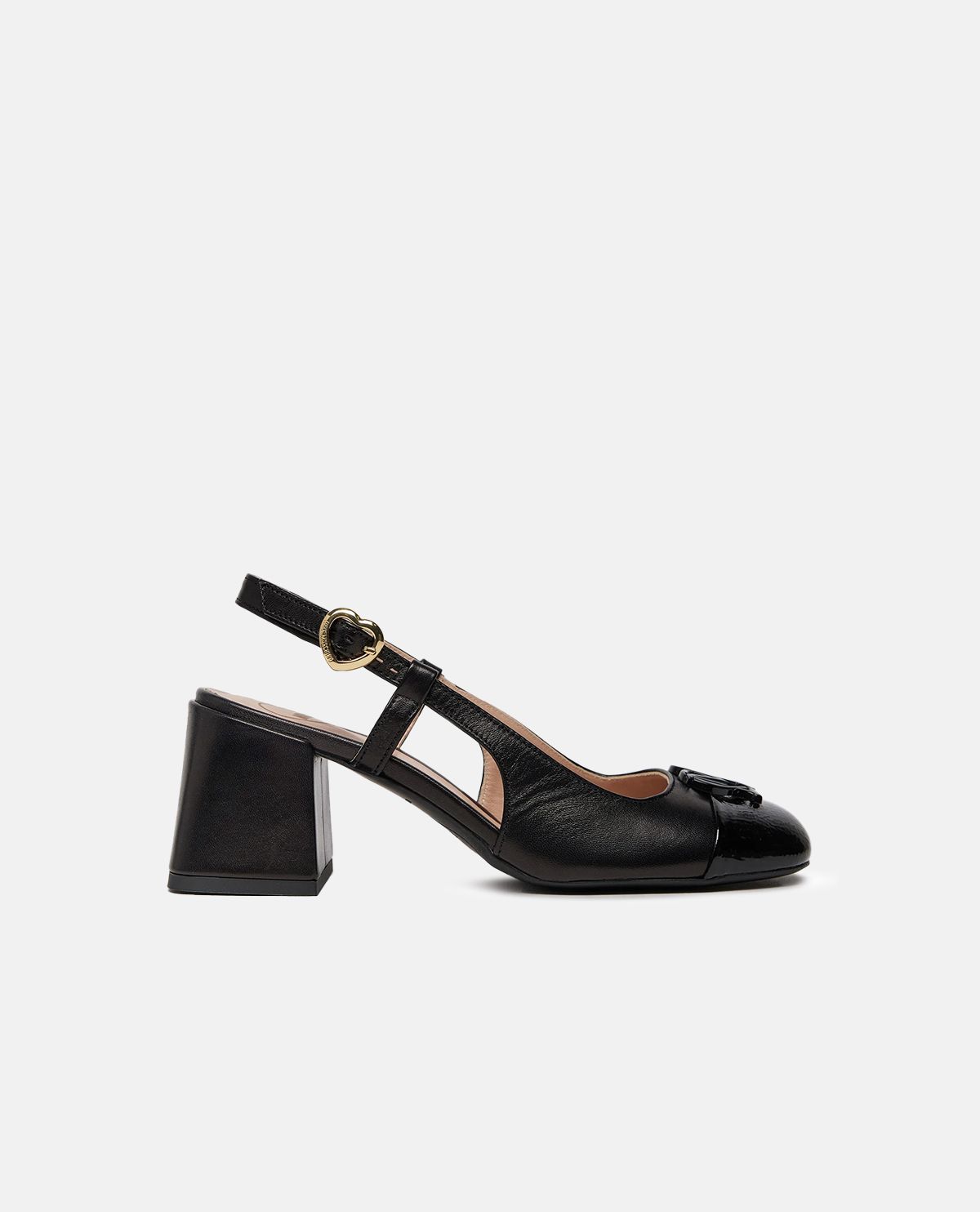 Giày slingback nappa phối logo LM monogram