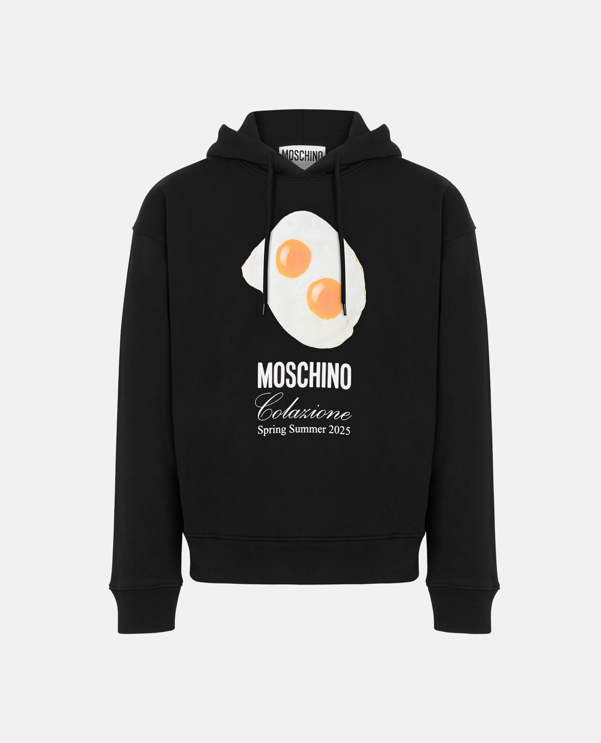 Áo hoodie cotton tay dài Moschino Eggs