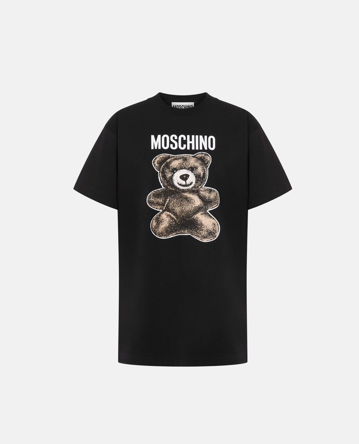 Áo thun cotton tay ngắn in gấu Moschino Teddy