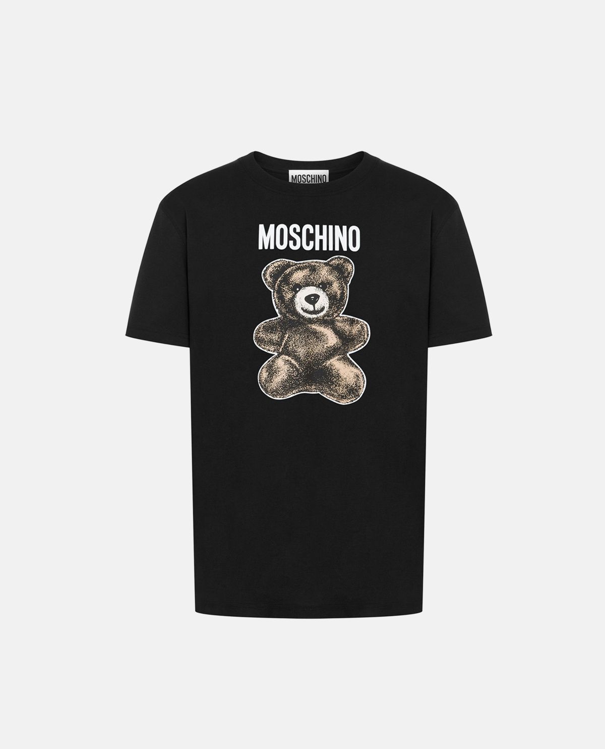 Áo thun cotton tay ngắn in gấu Moschino Teddy