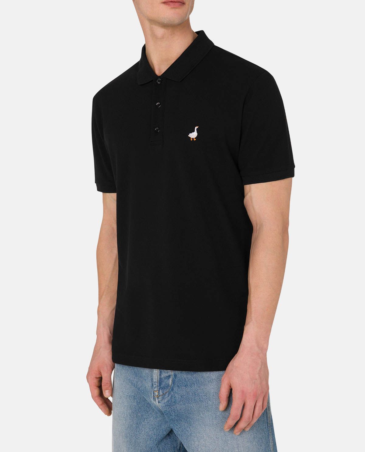 Áo polo cotton piqué thêu hình ngỗng