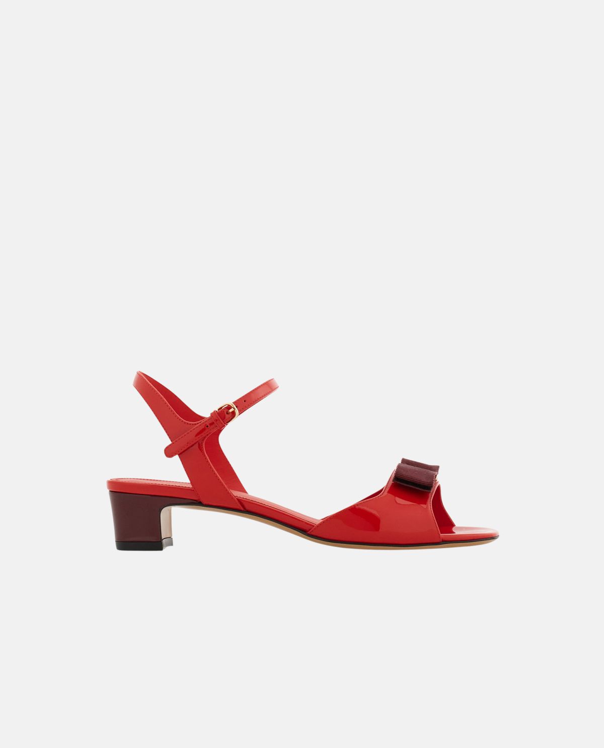 Giày sandal cao gót phối nơ Vara