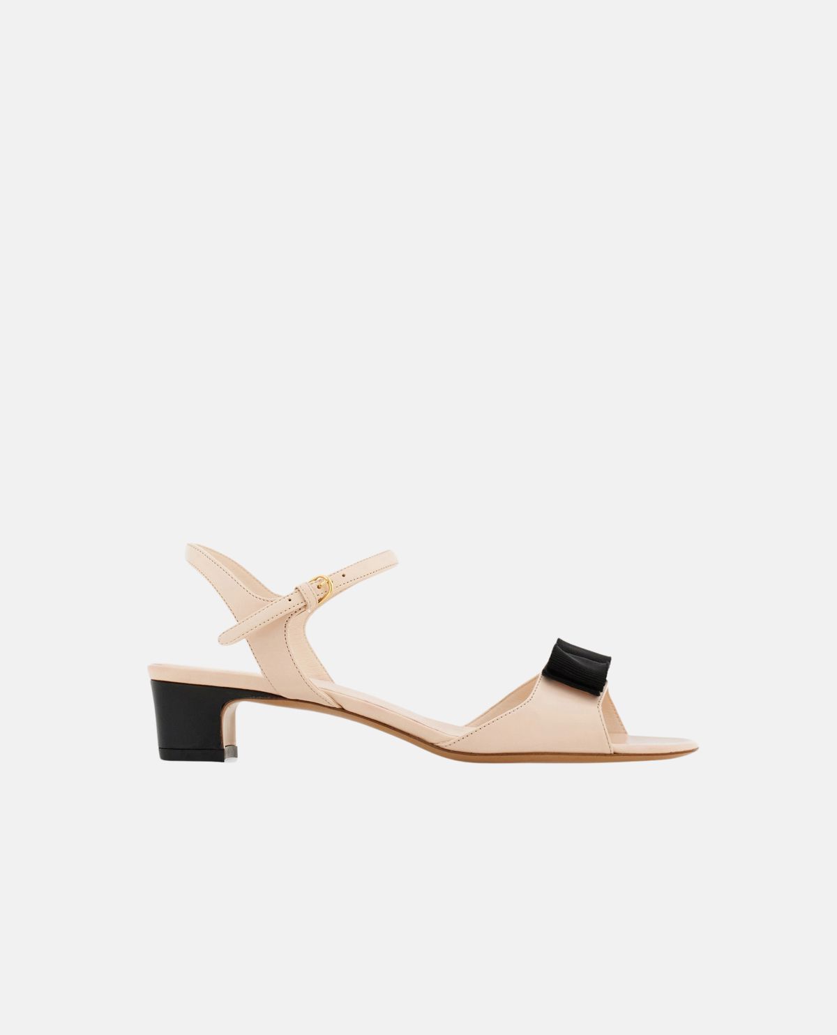 Giày sandal cao gót phối nơ Vara