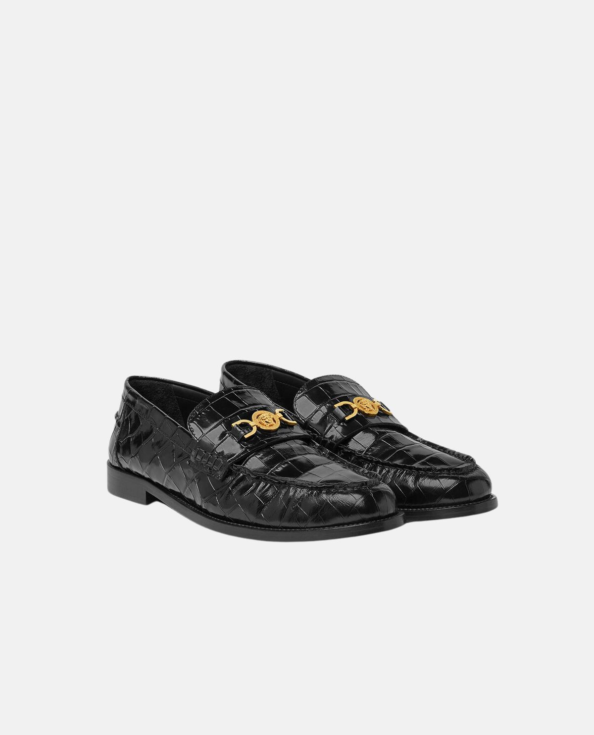 Giày loafer vân da cá sấu Medusa '95