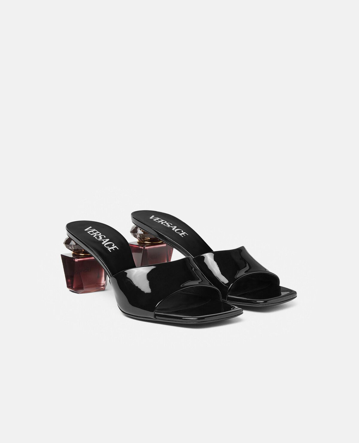 Giày sandal cao gót da bóng Bright Crystal 70
