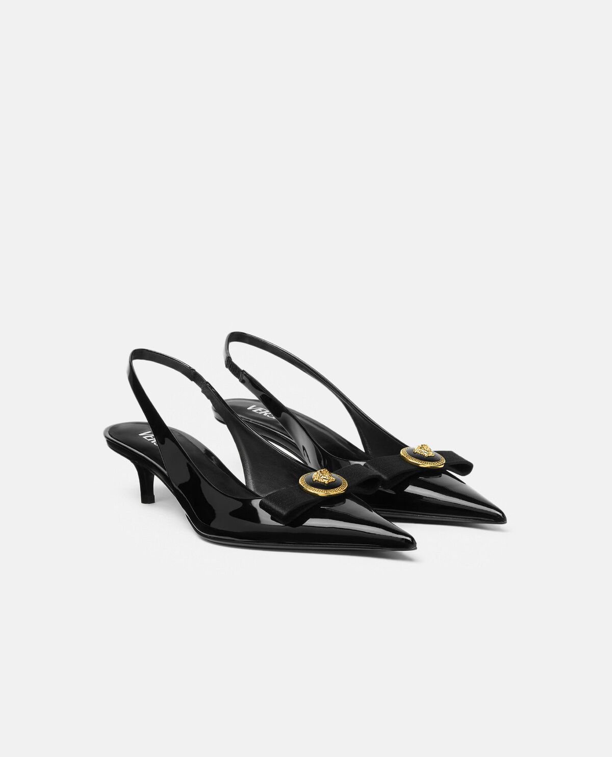Giày slingback da bóng Gianni Ribbon 45