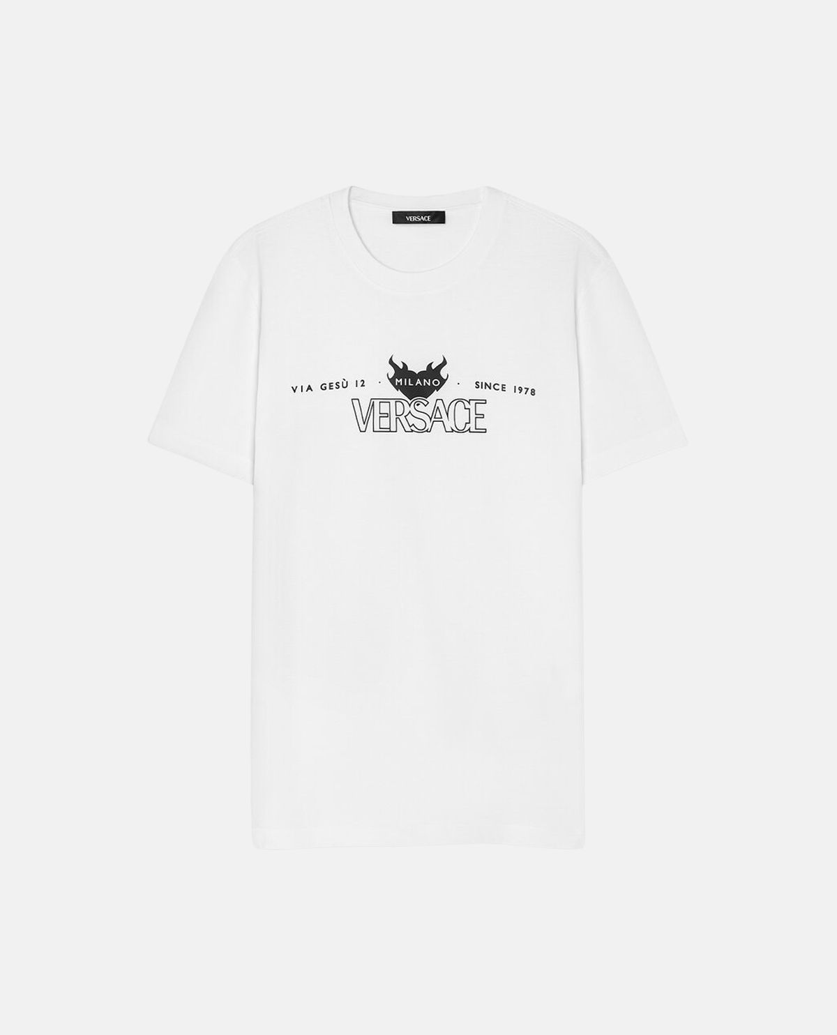 Áo thun tay ngắn phối logo Versace