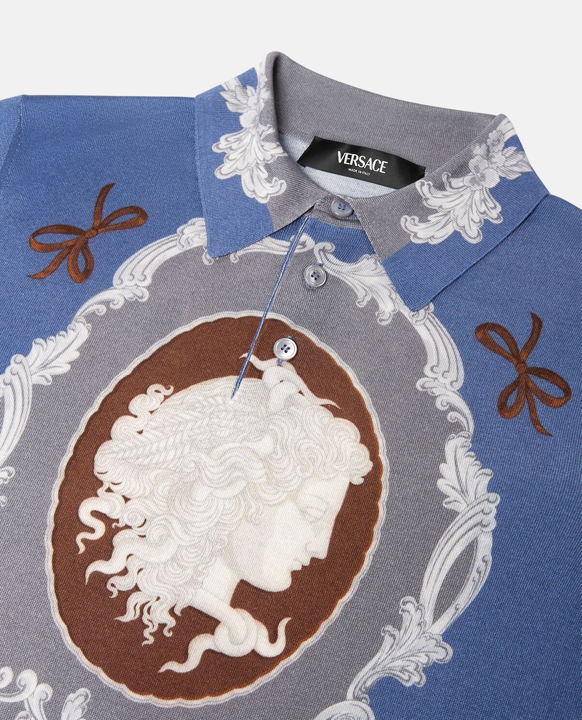 Áo polo dệt kim Medusa Cameo
