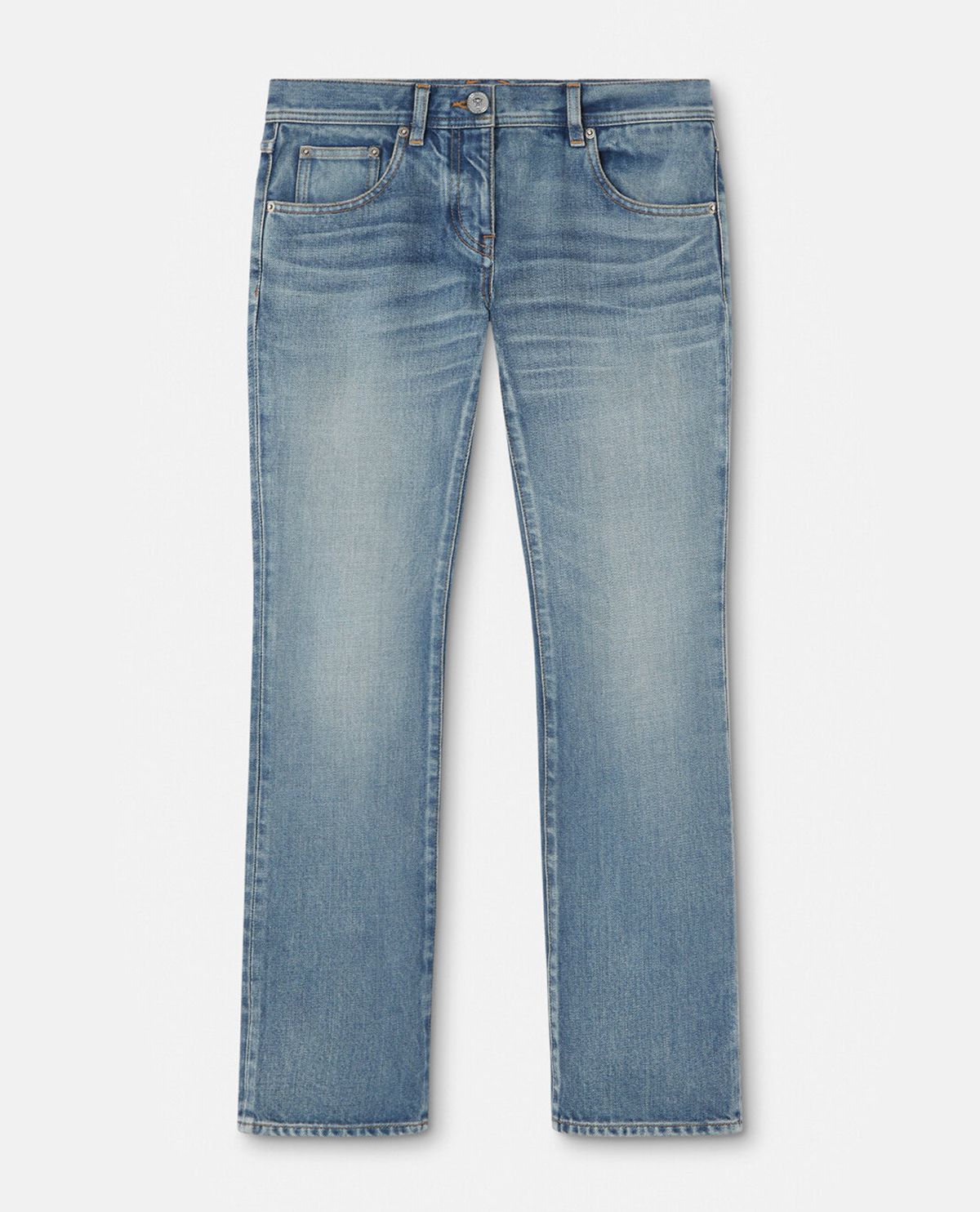 Quần jeans ống loe dáng crop Made in Japan