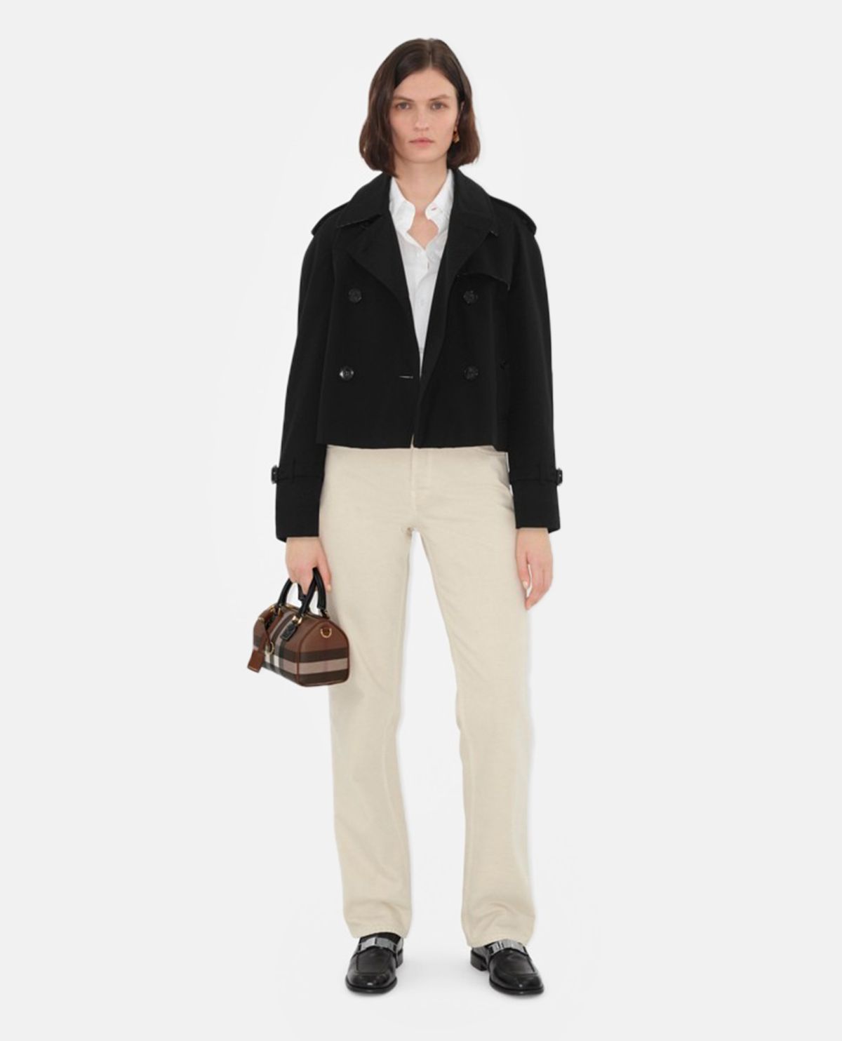 Túi bowling mini họa tiết Burberry Check