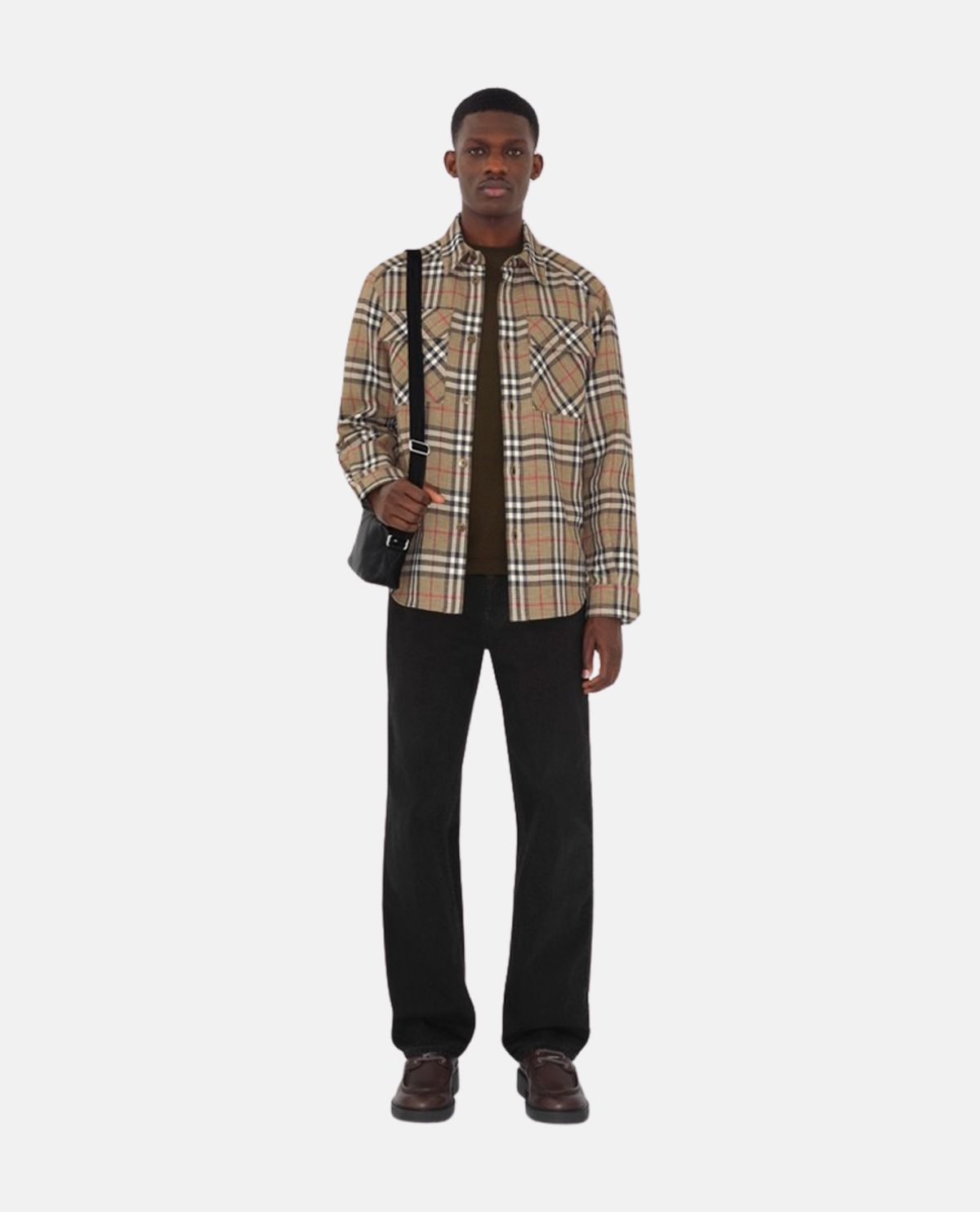 Túi đeo chéo dập họa tiết Burberry Check