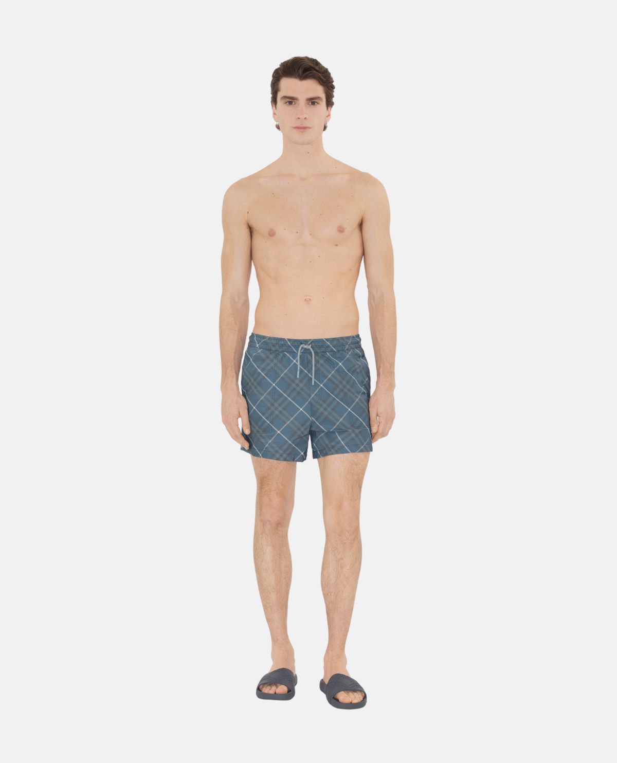 Dép quai ngang Dive họa tiết Burberry Check