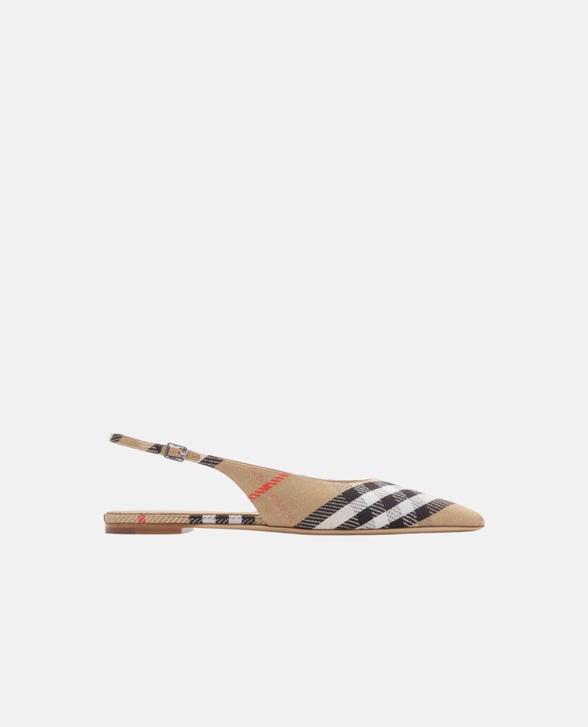 Giày slingback Birdie họa tiết Burberry Check