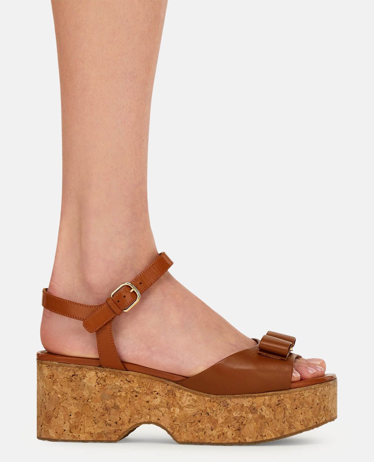 Giày sandal đế xuồng phối nơ Vara