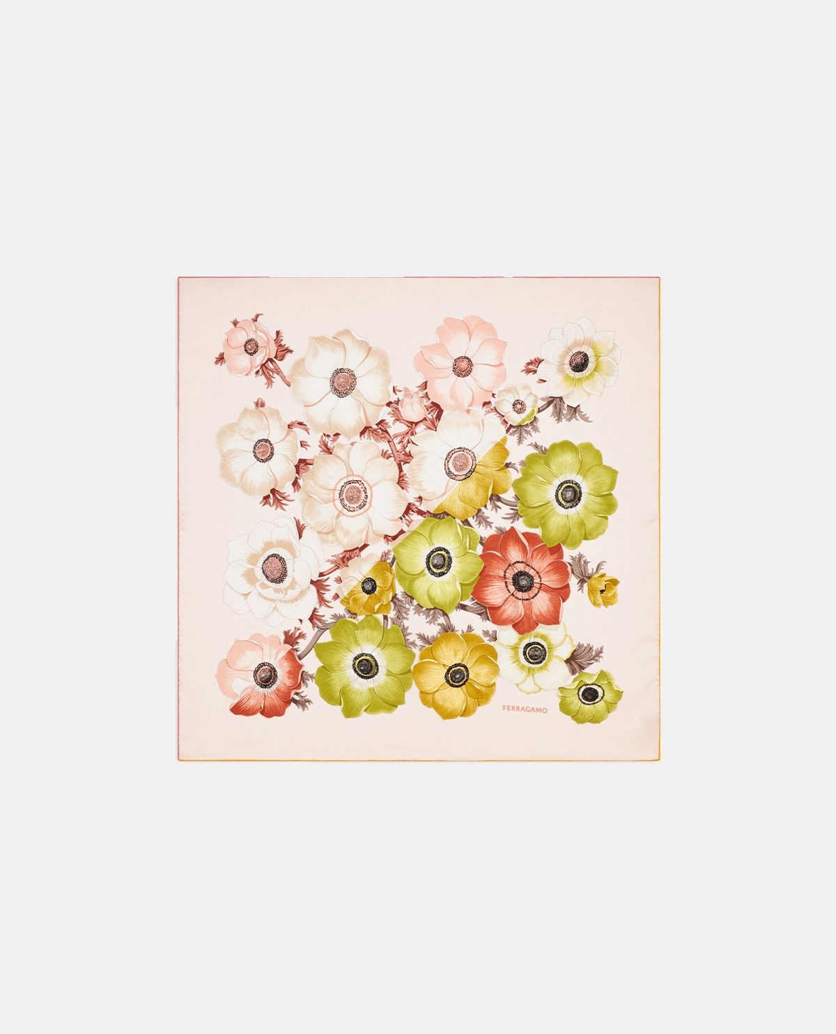 Khăn vuông họa tiết hoa hải quỳ 90 x 90 cm