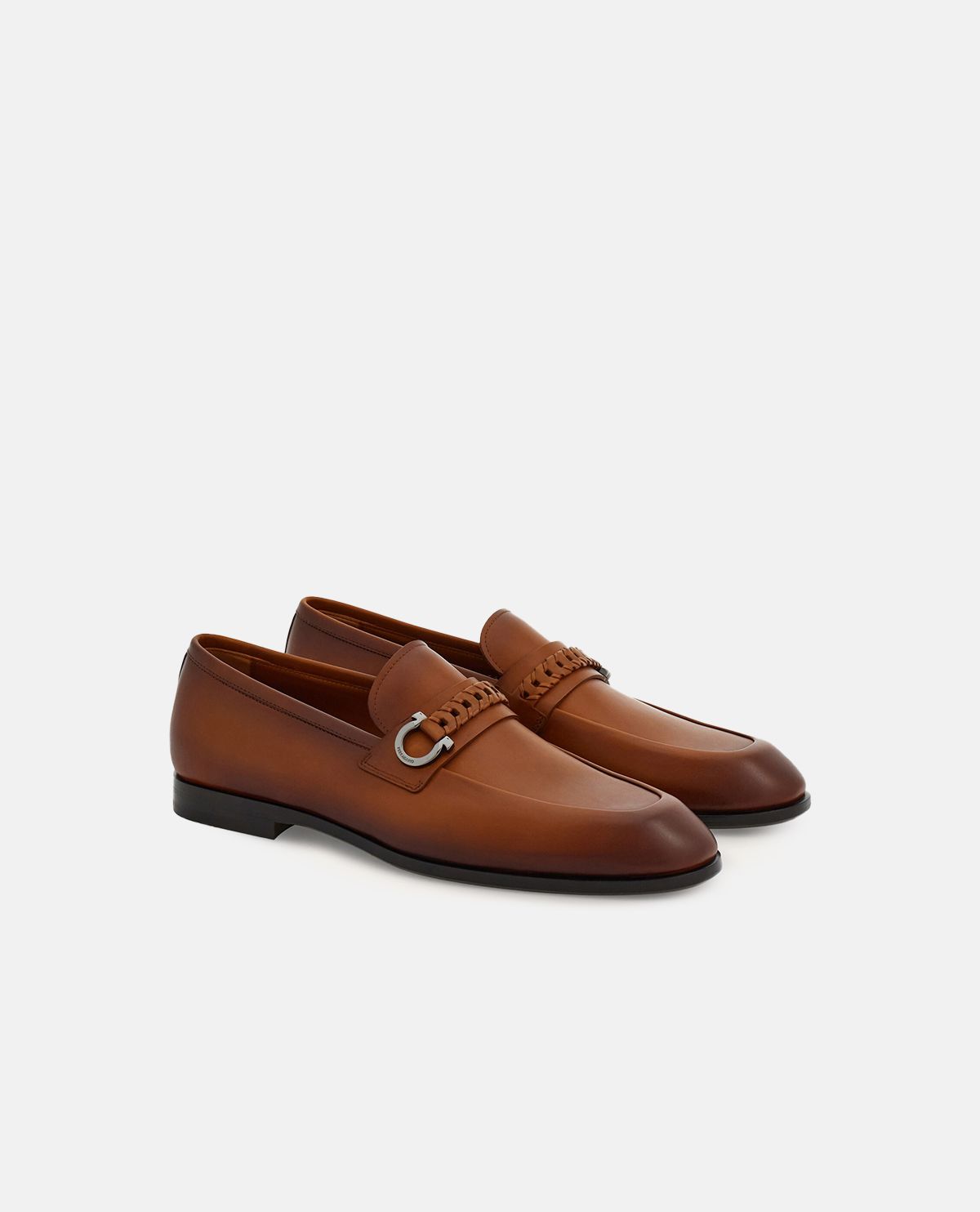 Giày loafer phối khóa Gancini