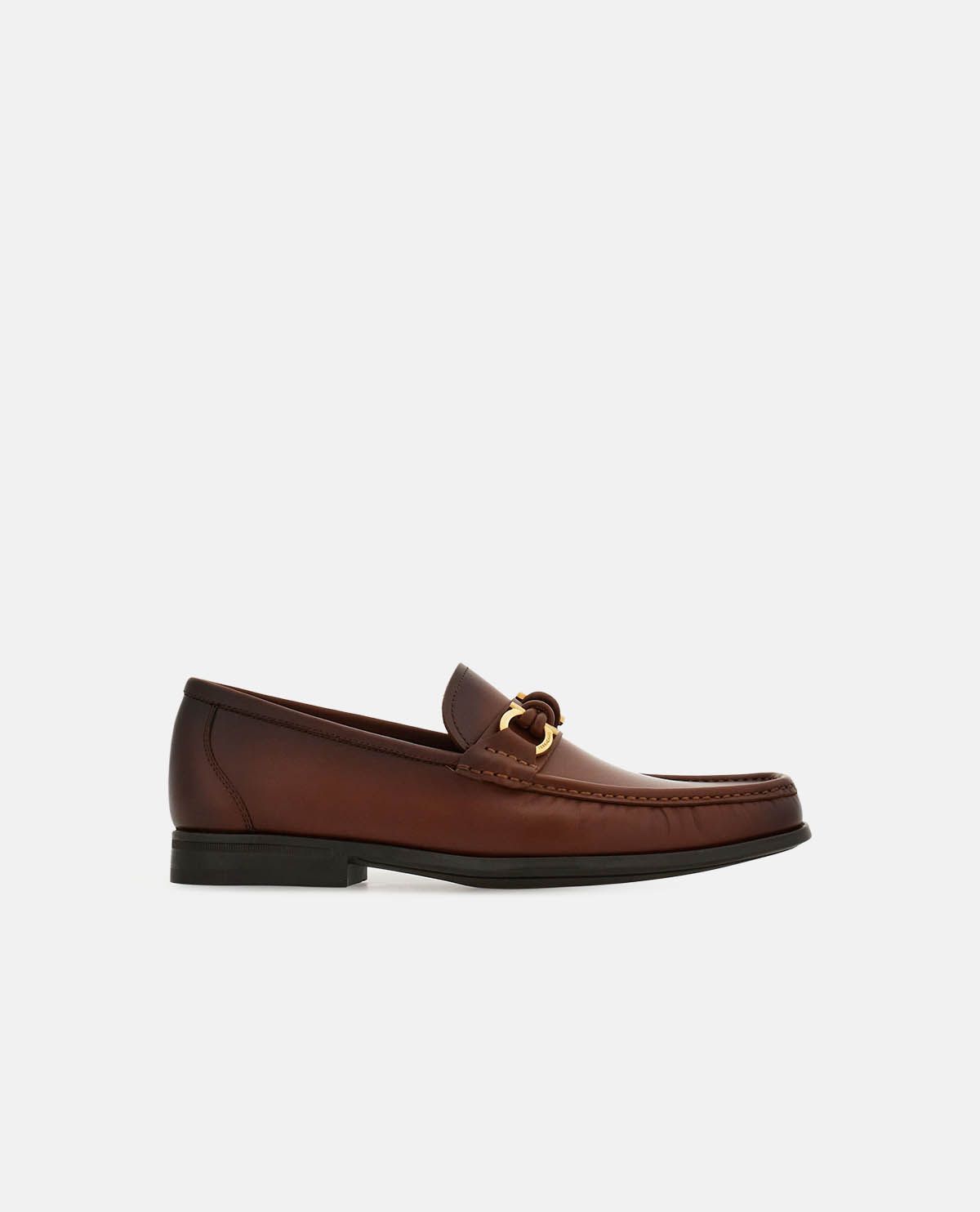 Giày loafer phối khóa Gancini