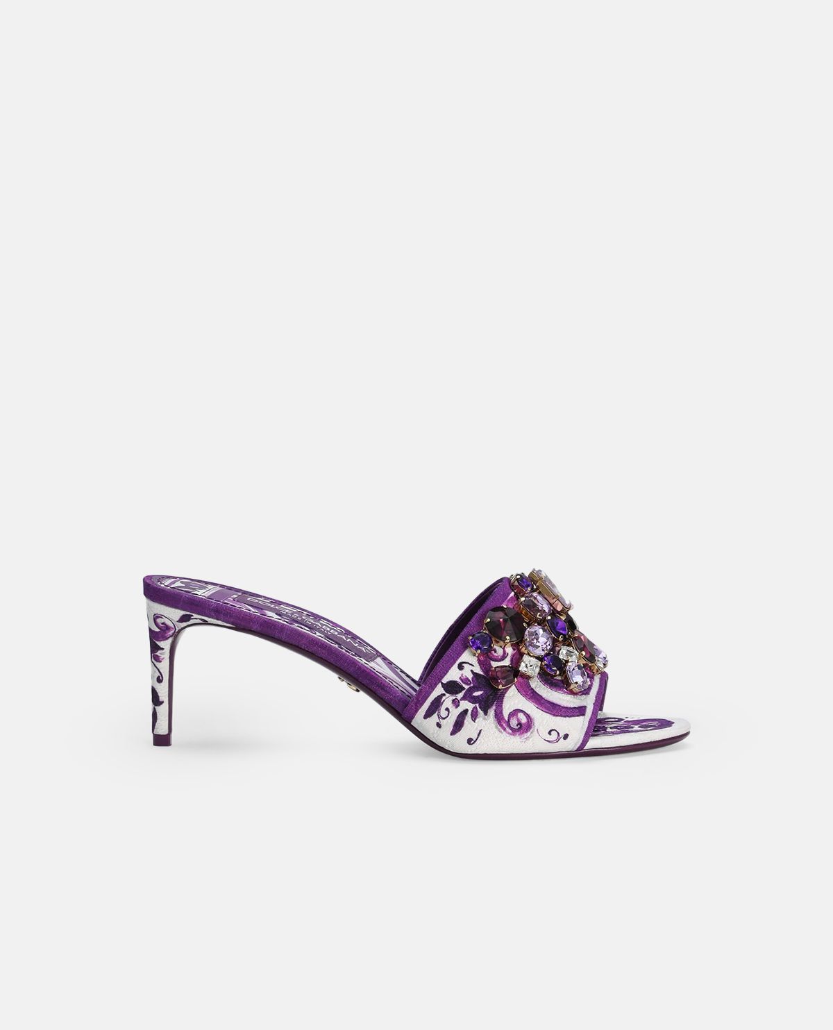 Giày sandal cao gót đính đá Maiolica