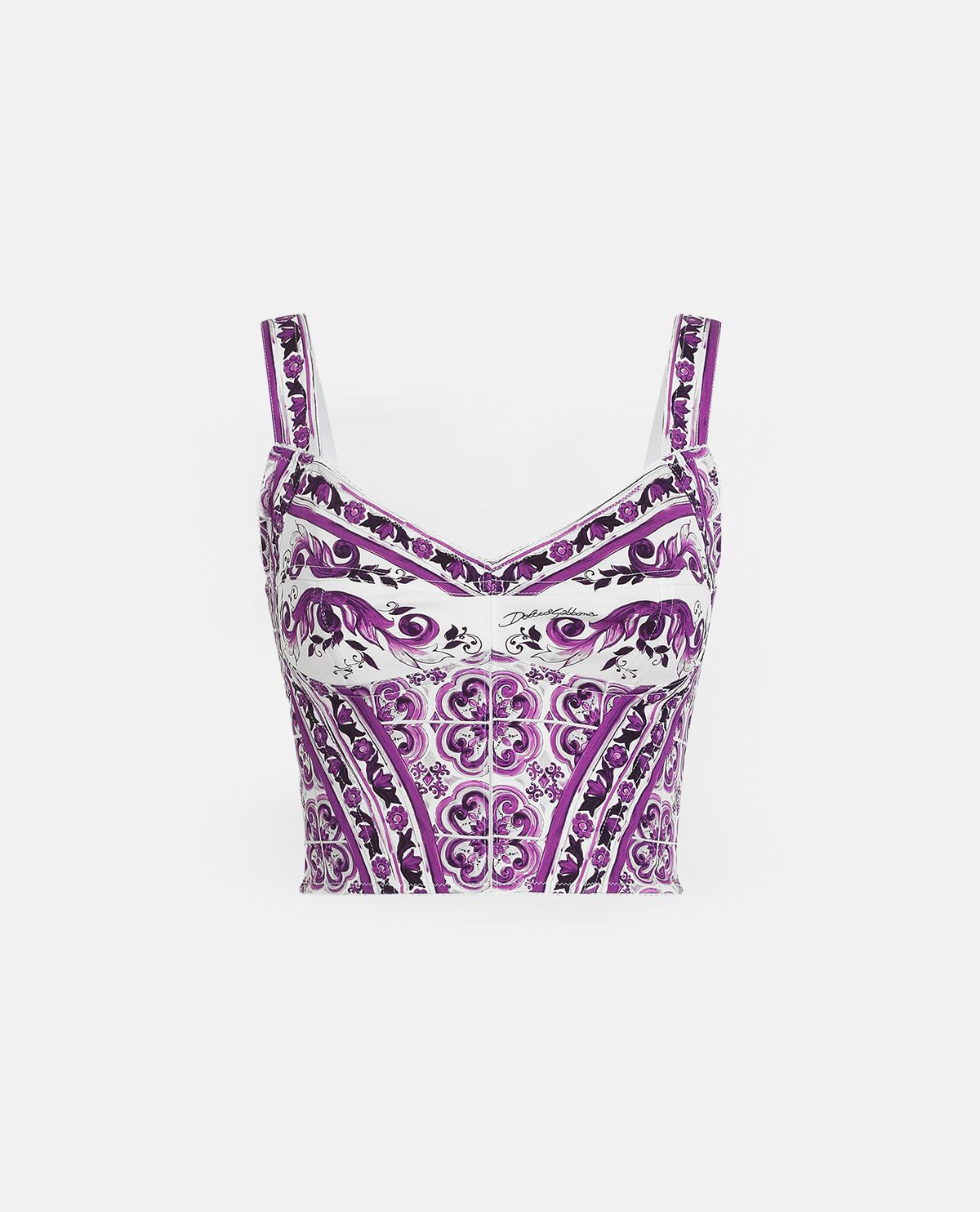 Áo corset họa tiết Maiolica