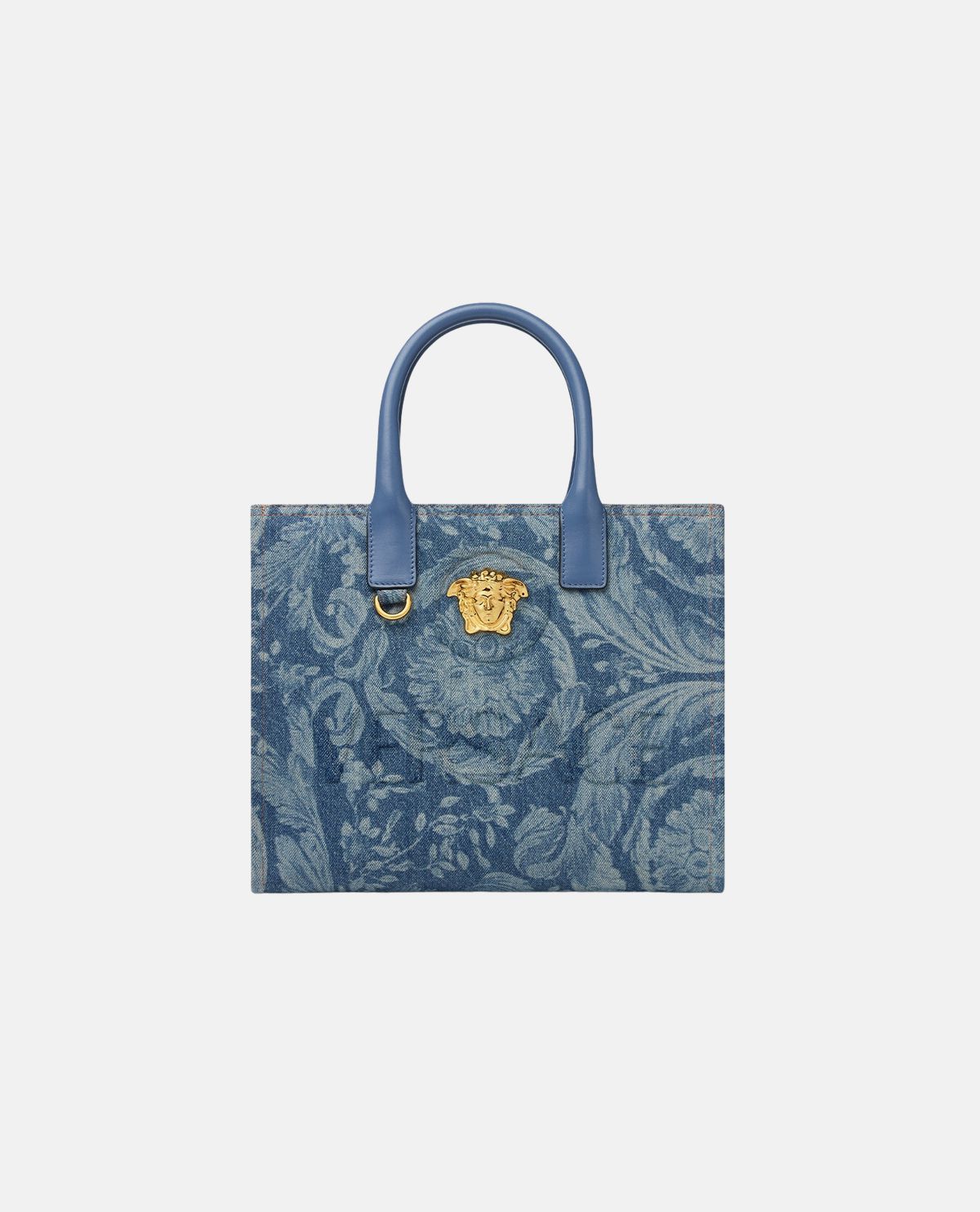 Túi tote denim La Medusa cỡ nhỏ họa tiết Barocco