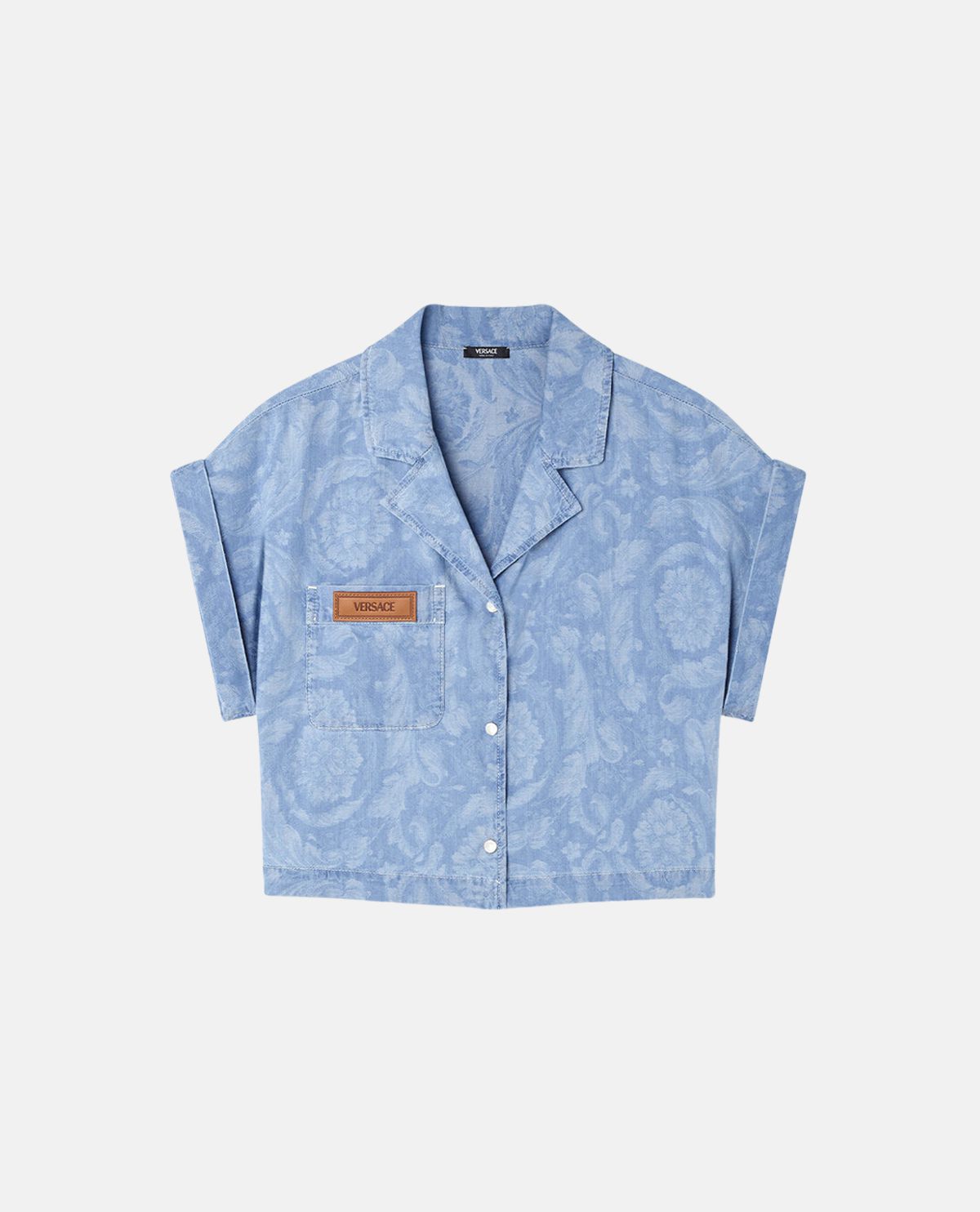 Áo sơ mi denim dáng boxy Barocco