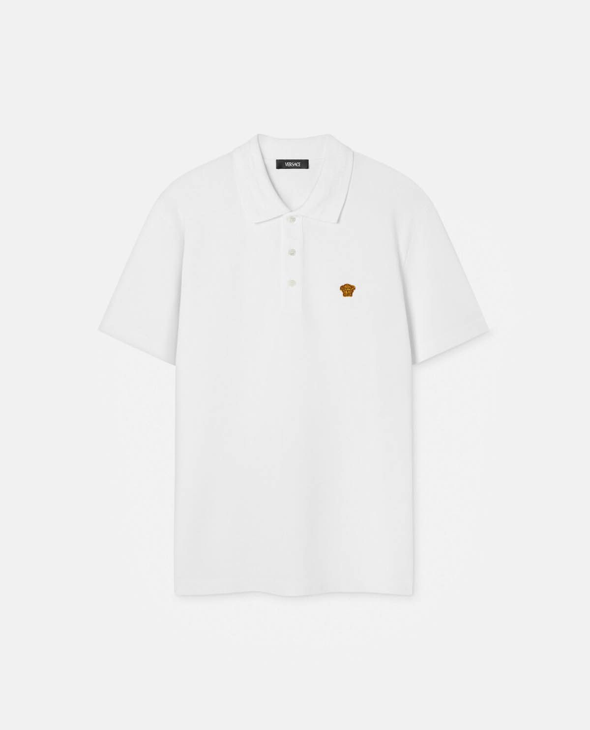 Áo polo tay ngắn thêu logo Medusa