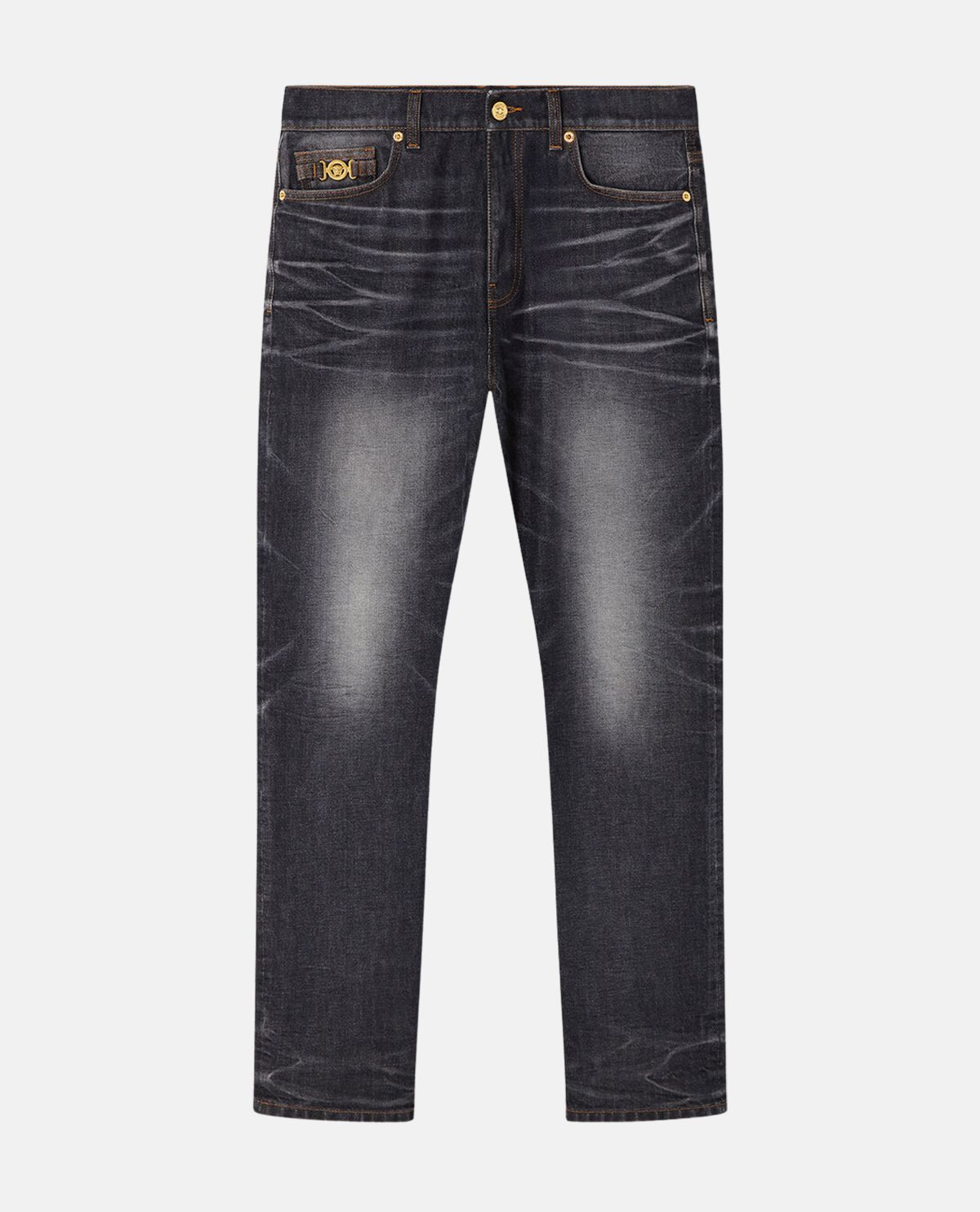 Quần jeans wash bạc Medusa Biggie
