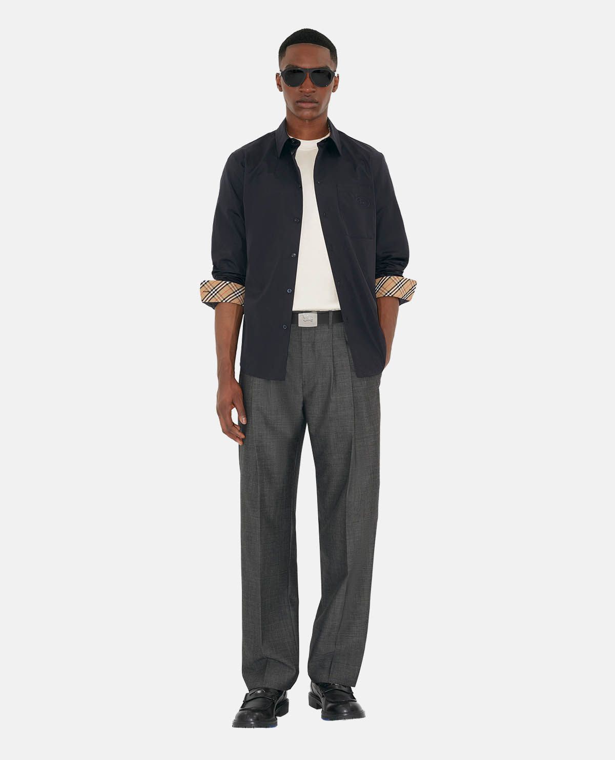 Áo sơ mi cotton poplin tay dài