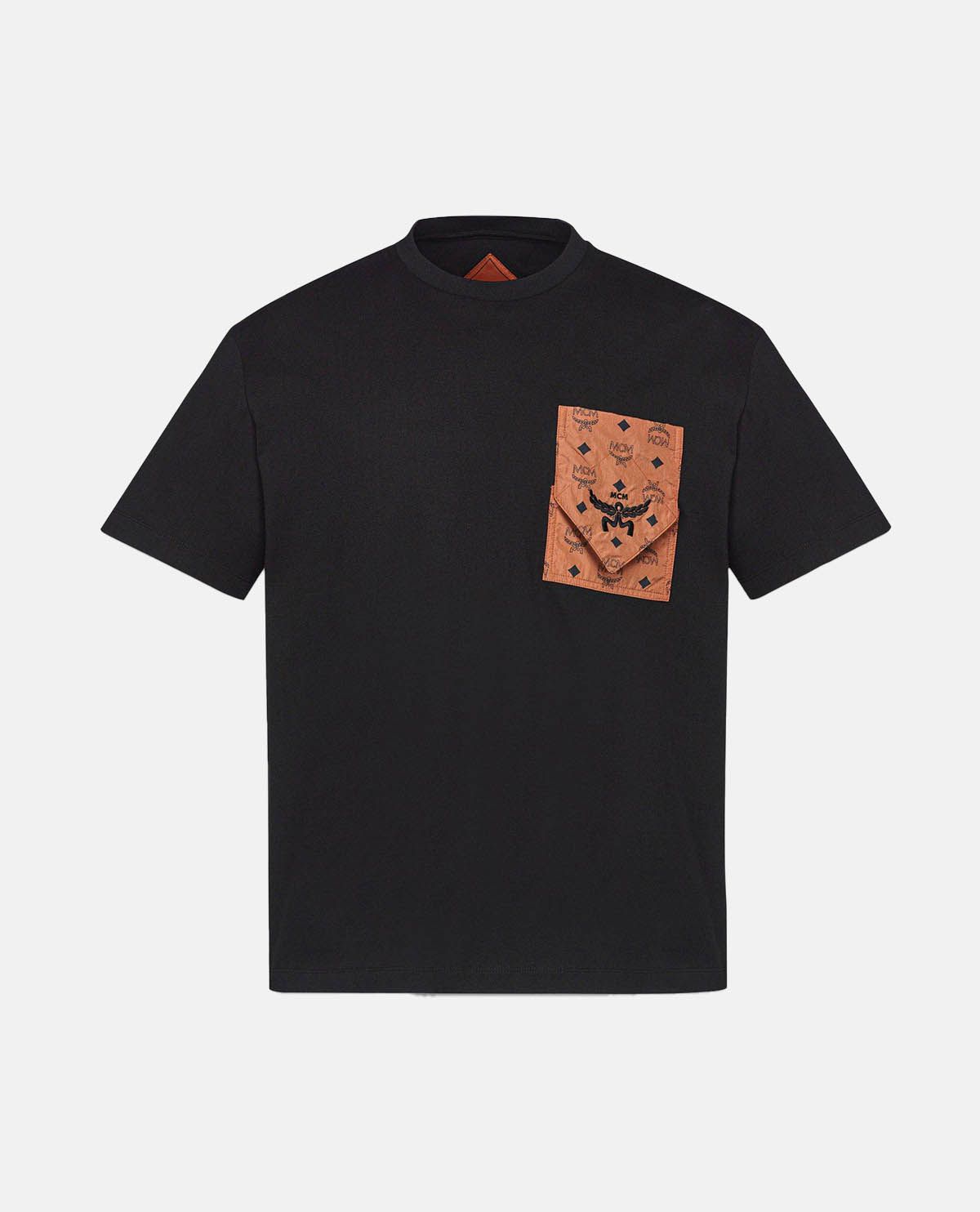 Áo thun cotton phối túi monogram