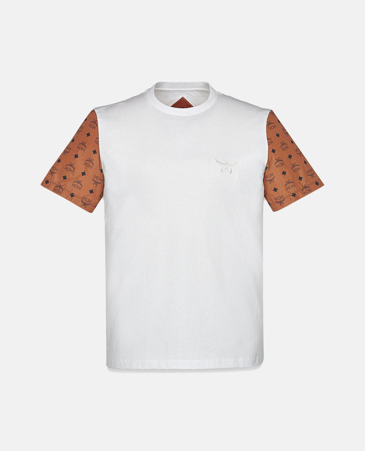 Áo thun cotton phối họa tiết monogram
