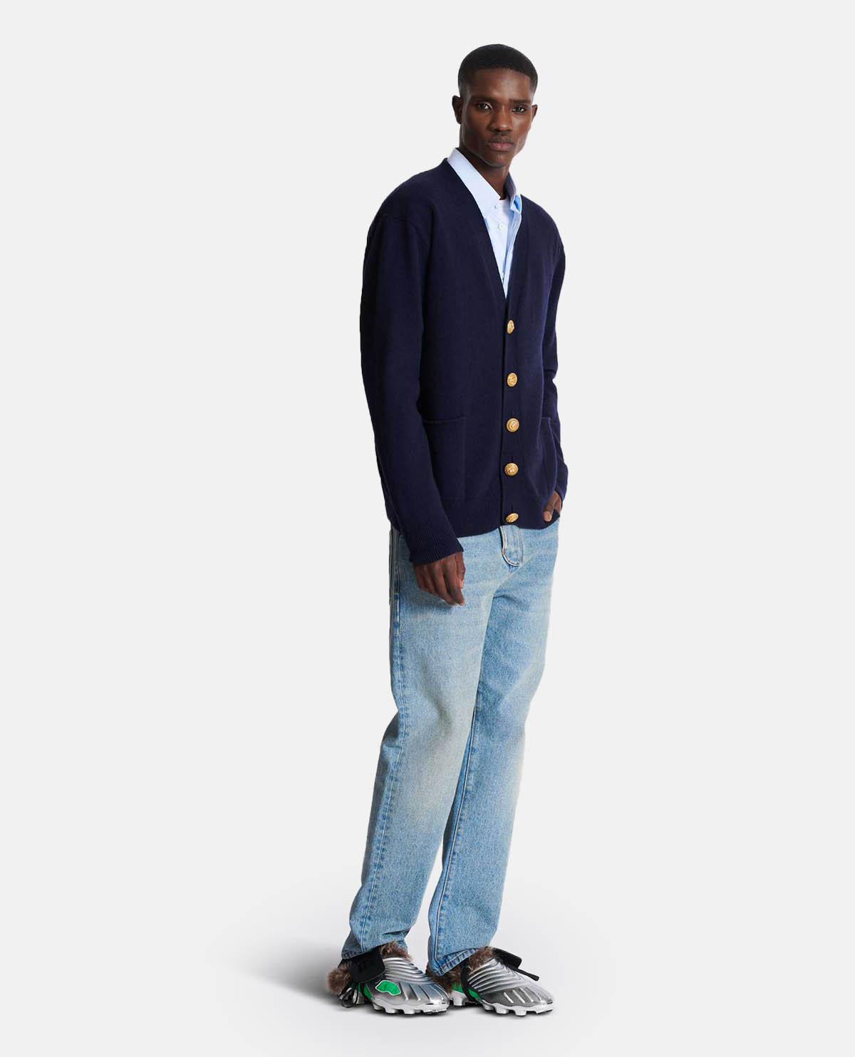 Áo cardigan cashmere tay dài