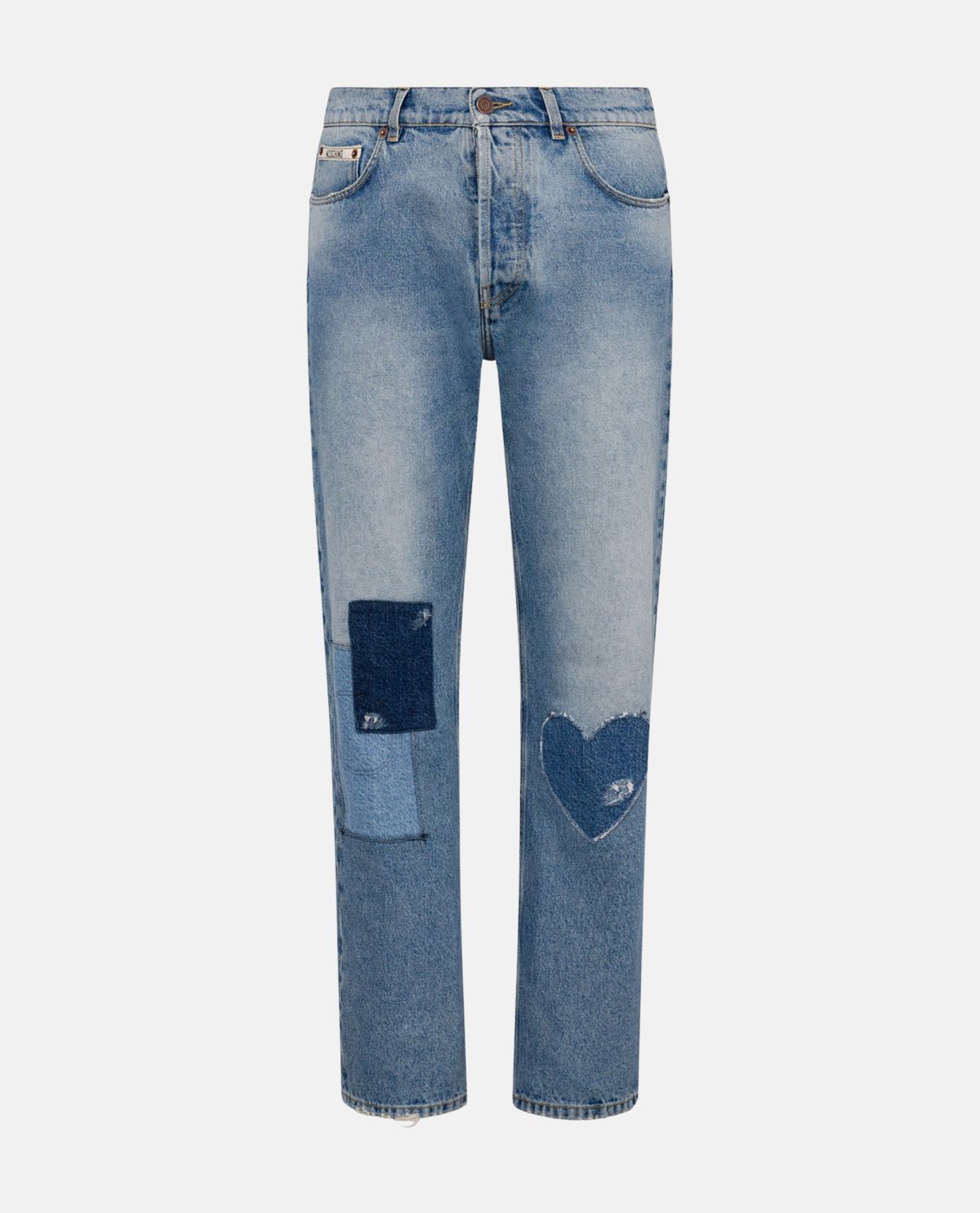 Quần jeans cotton phối chi tiết patchwork