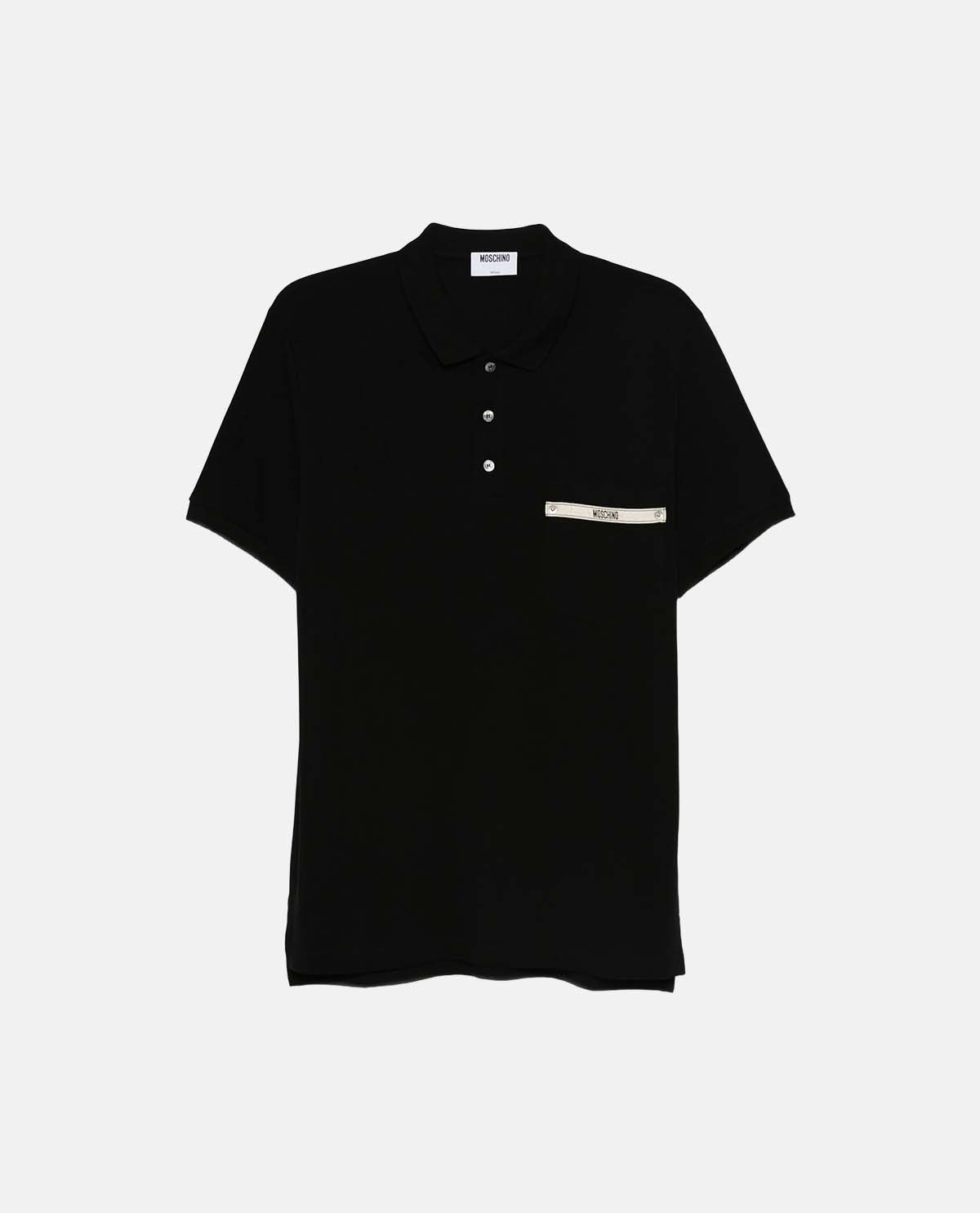 Áo polo cotton phối túi logo