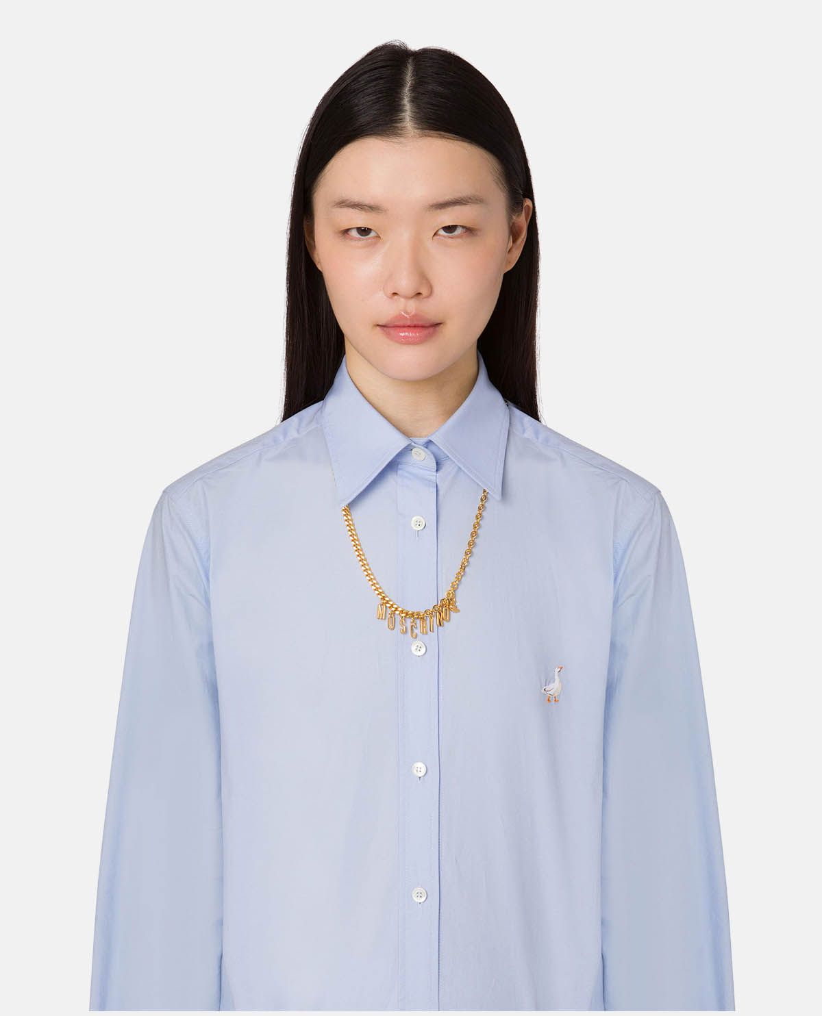 Vòng cổ chuỗi xích phối charm logo