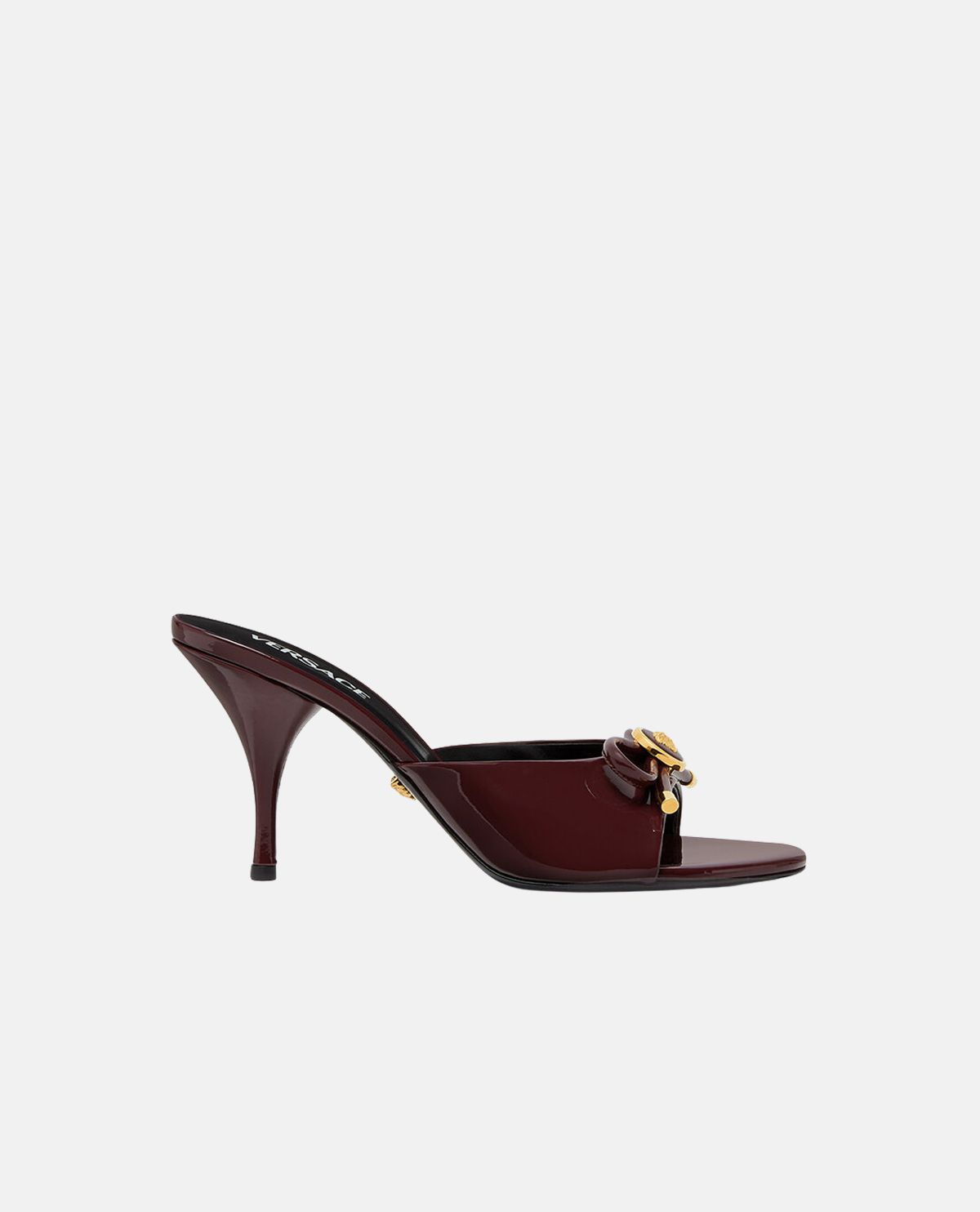 Giày sandal cao gót da bóng Opera Bow 85