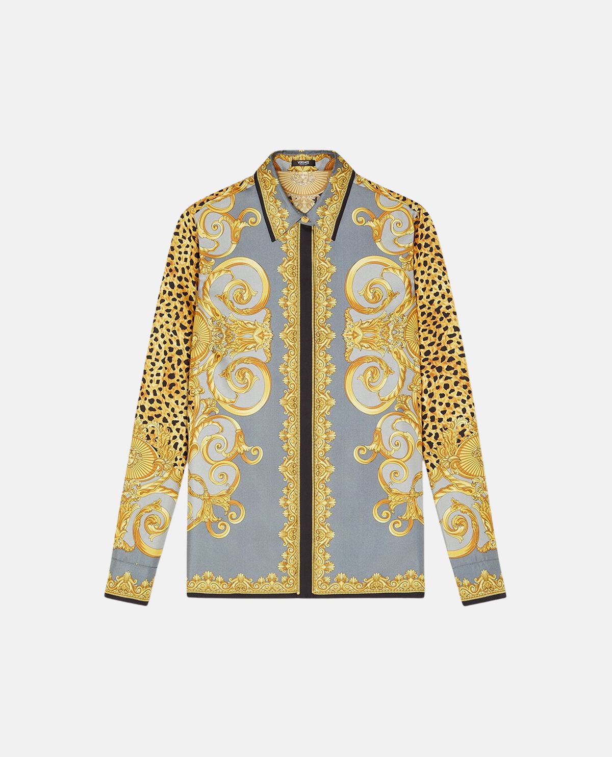 Áo sơ mi lụa tay dài Cheetah Foulard