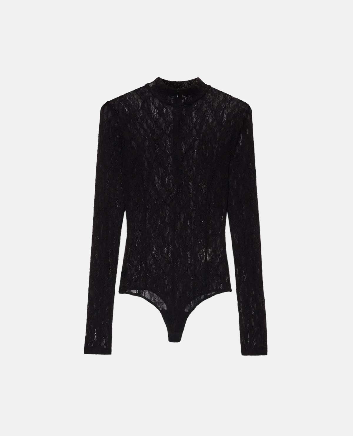Bodysuit ren tay dài