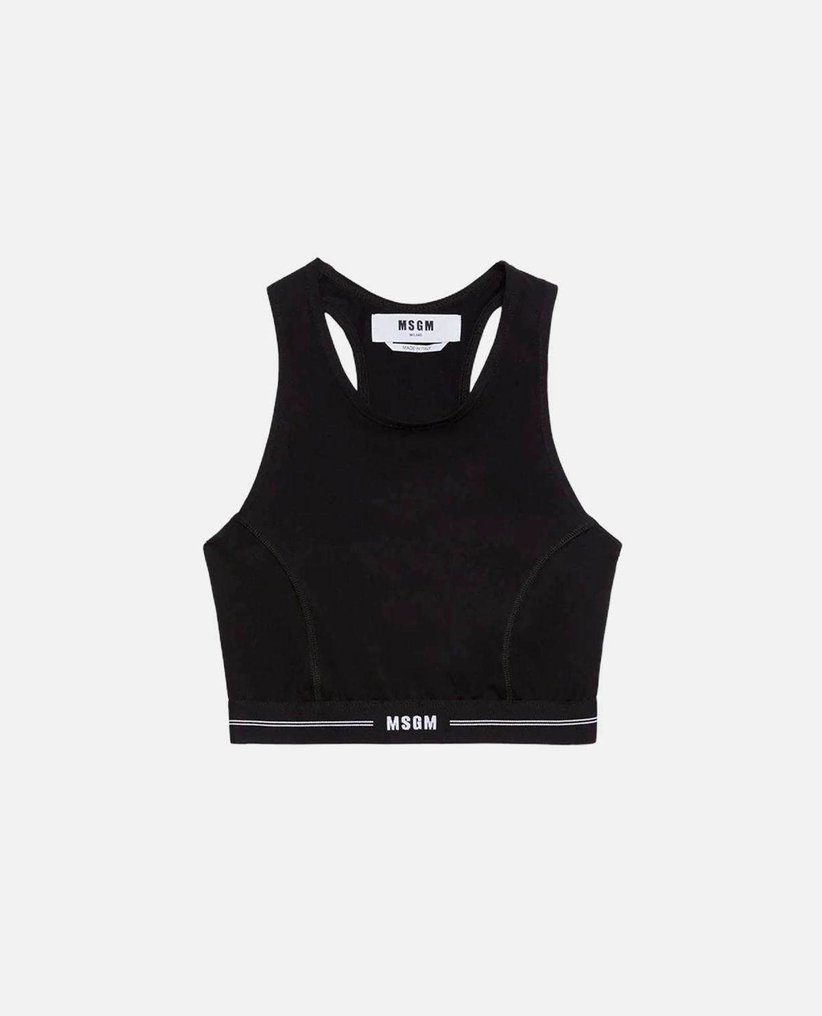 Áo croptop sát nách in logo