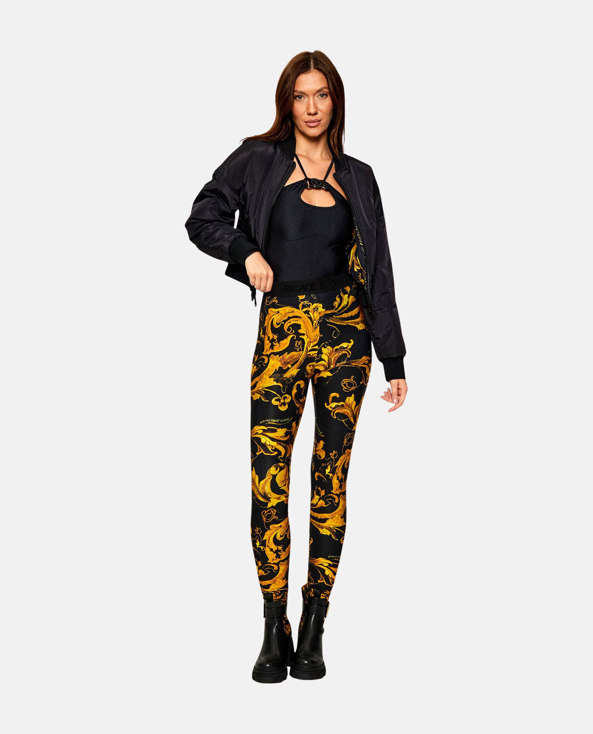 Bodysuit tay dài V-Emblem