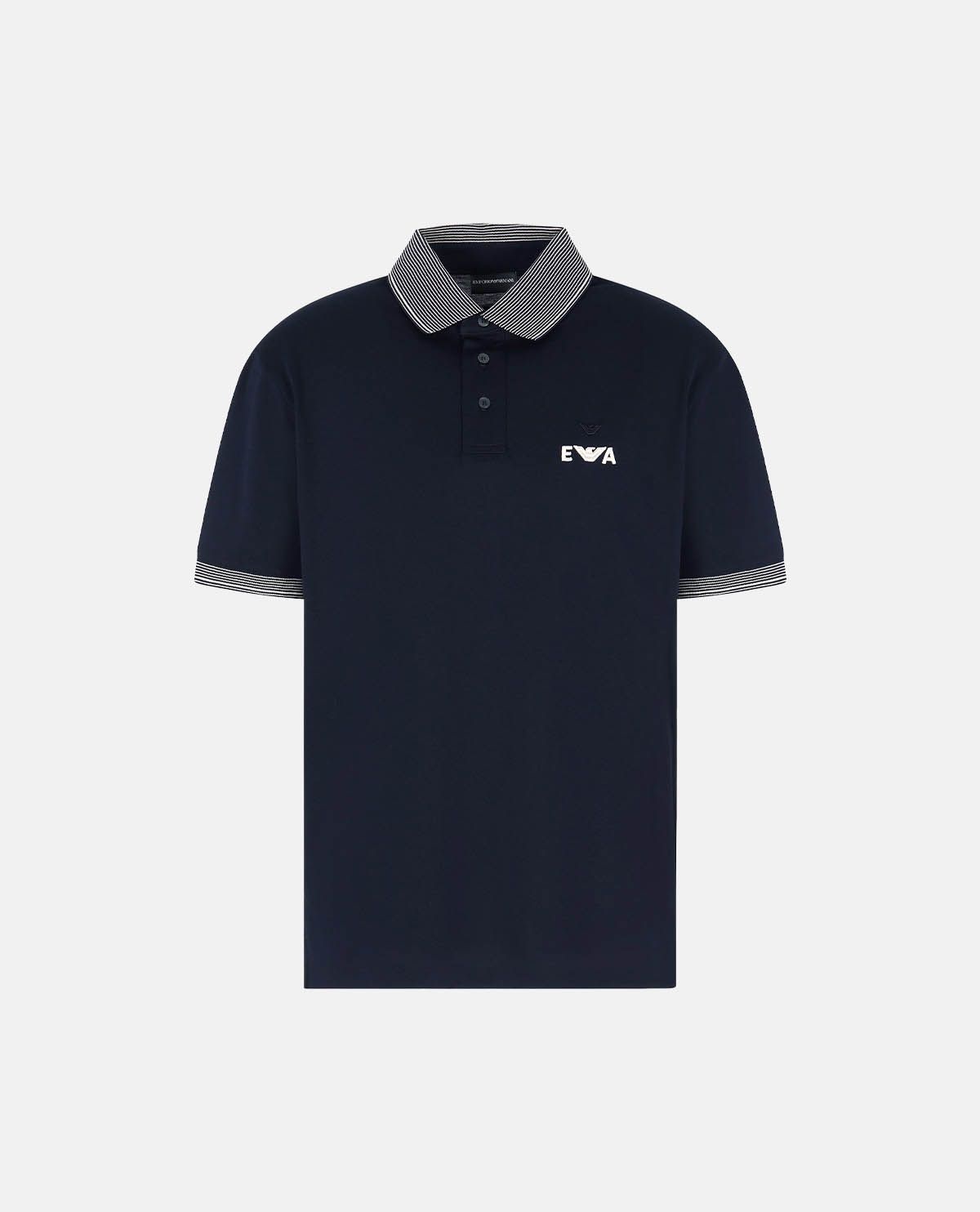 Áo polo cotton piqué thêu logo EA