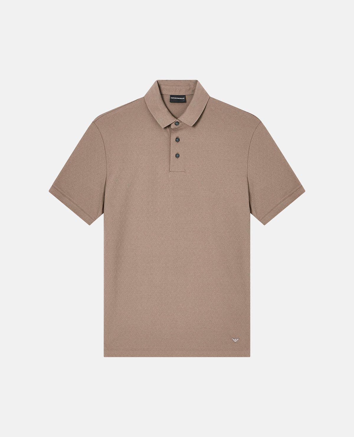 Áo polo jersey jacquard tay ngắn